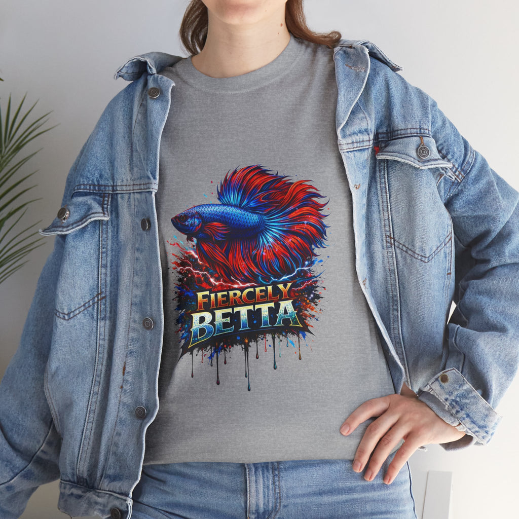 Betta Fish T-Shirt — Fiercely Betta Colorful Aquarium Fish Tee