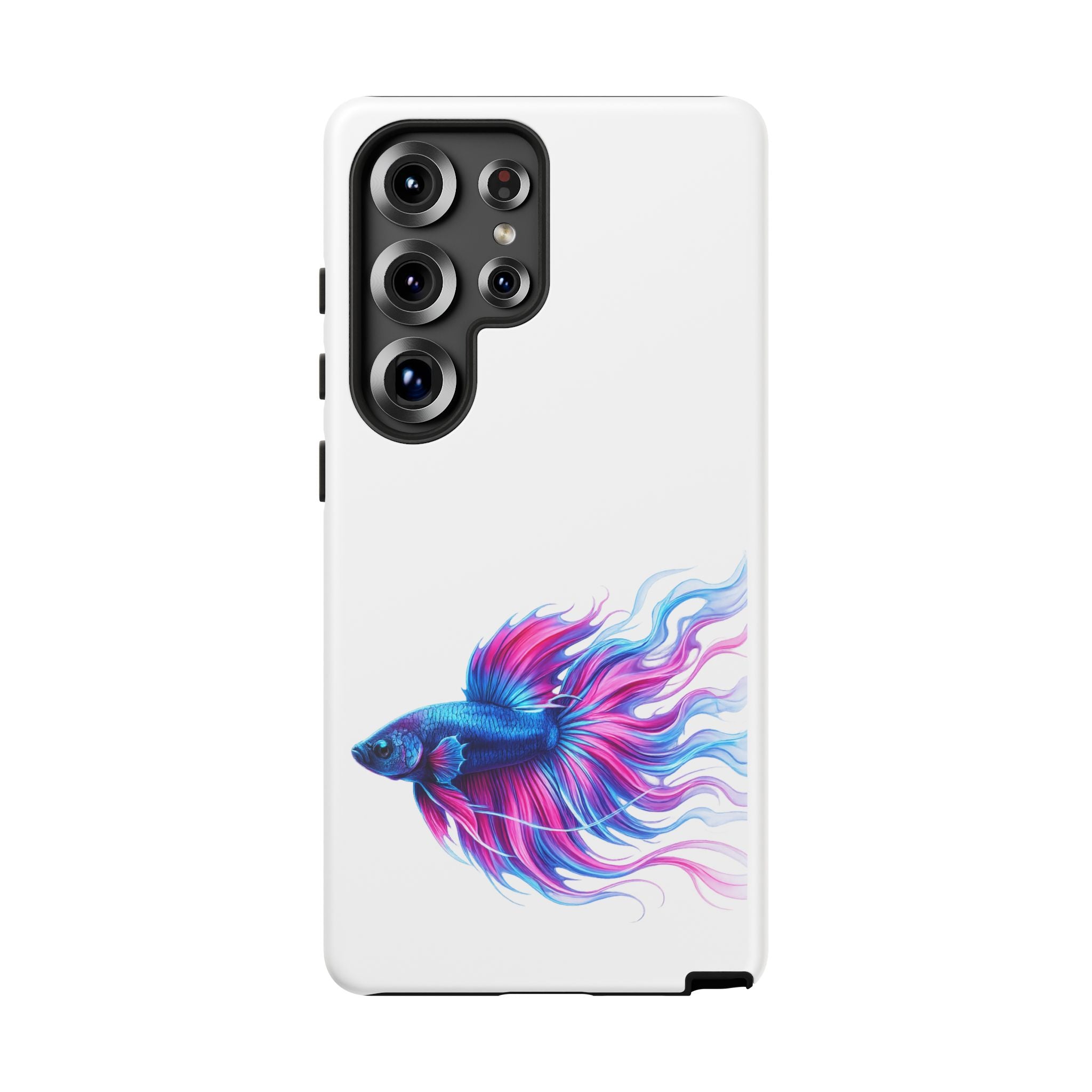 Betta Fish Tough Phone Case — Colorful Watercolor Fish Protective Cover