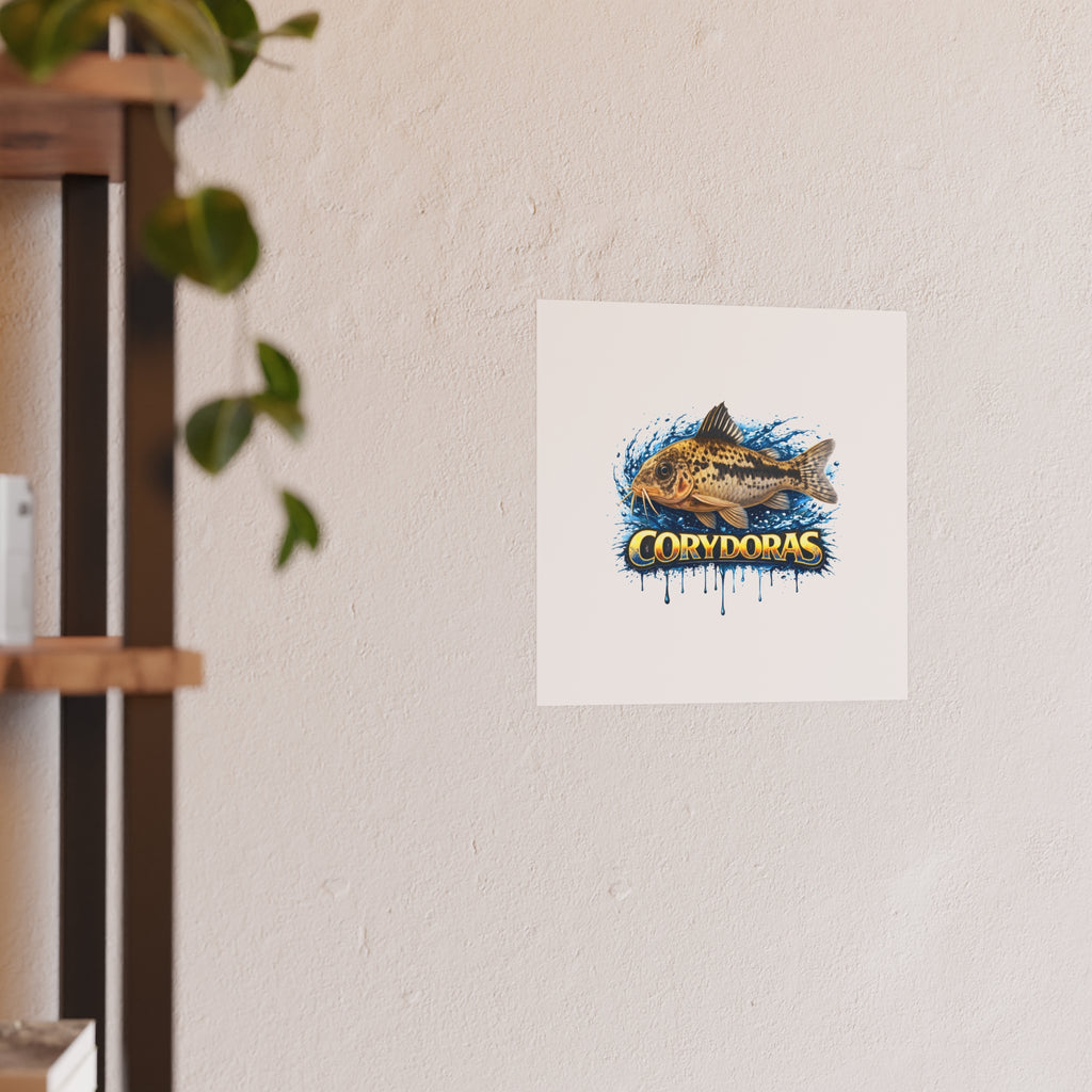 Corydoras Fish Poster — Decorative Aquarium Art Print (Satin/Matte)
