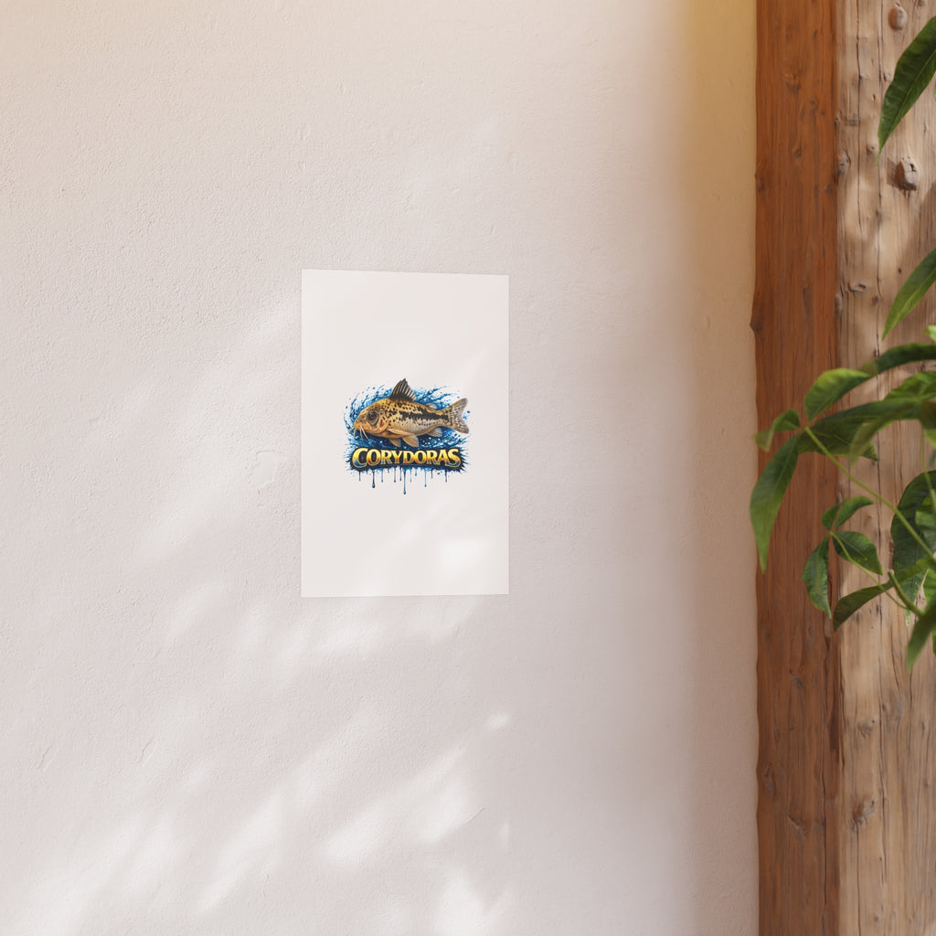 Corydoras Fish Poster — Decorative Aquarium Art Print (Satin/Matte)