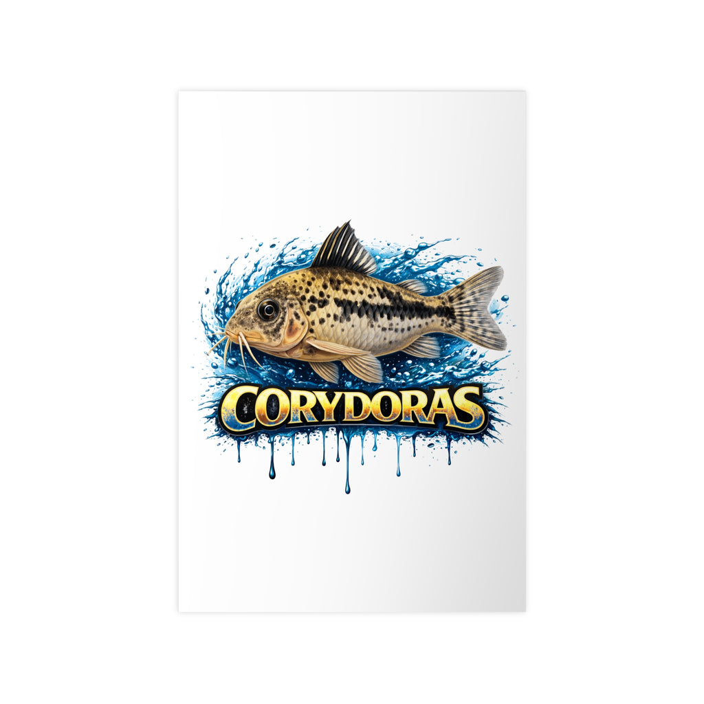 Peppered Cory Photopaper Poster — Colorful Aquarium Catfish Art Print