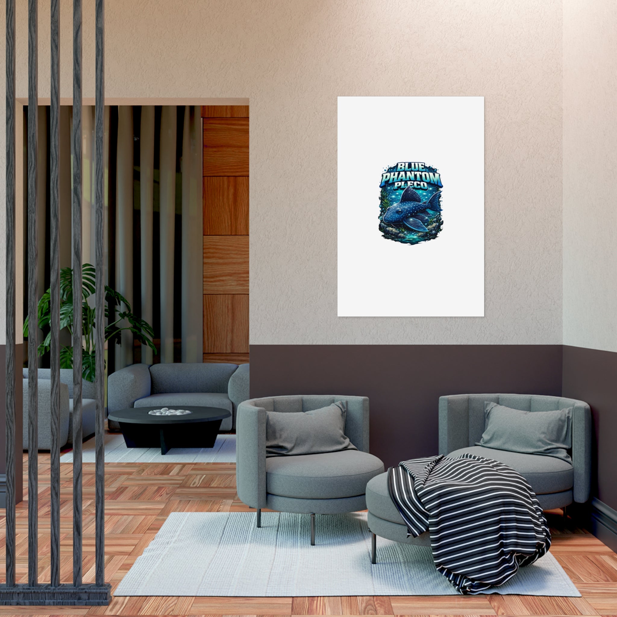 Blue Phantom Pleco L-128 – Premium Uncoated Matte Poster