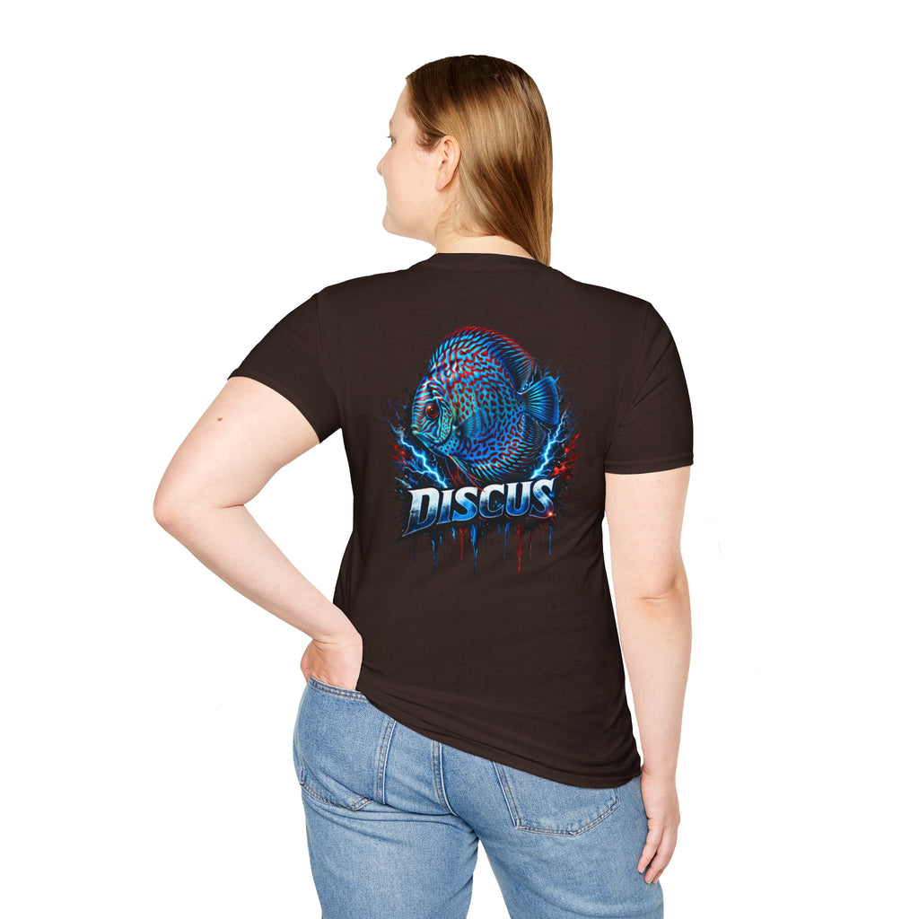 Electric Discus Fish T-Shirt - King of the Aquarium Lightning Art