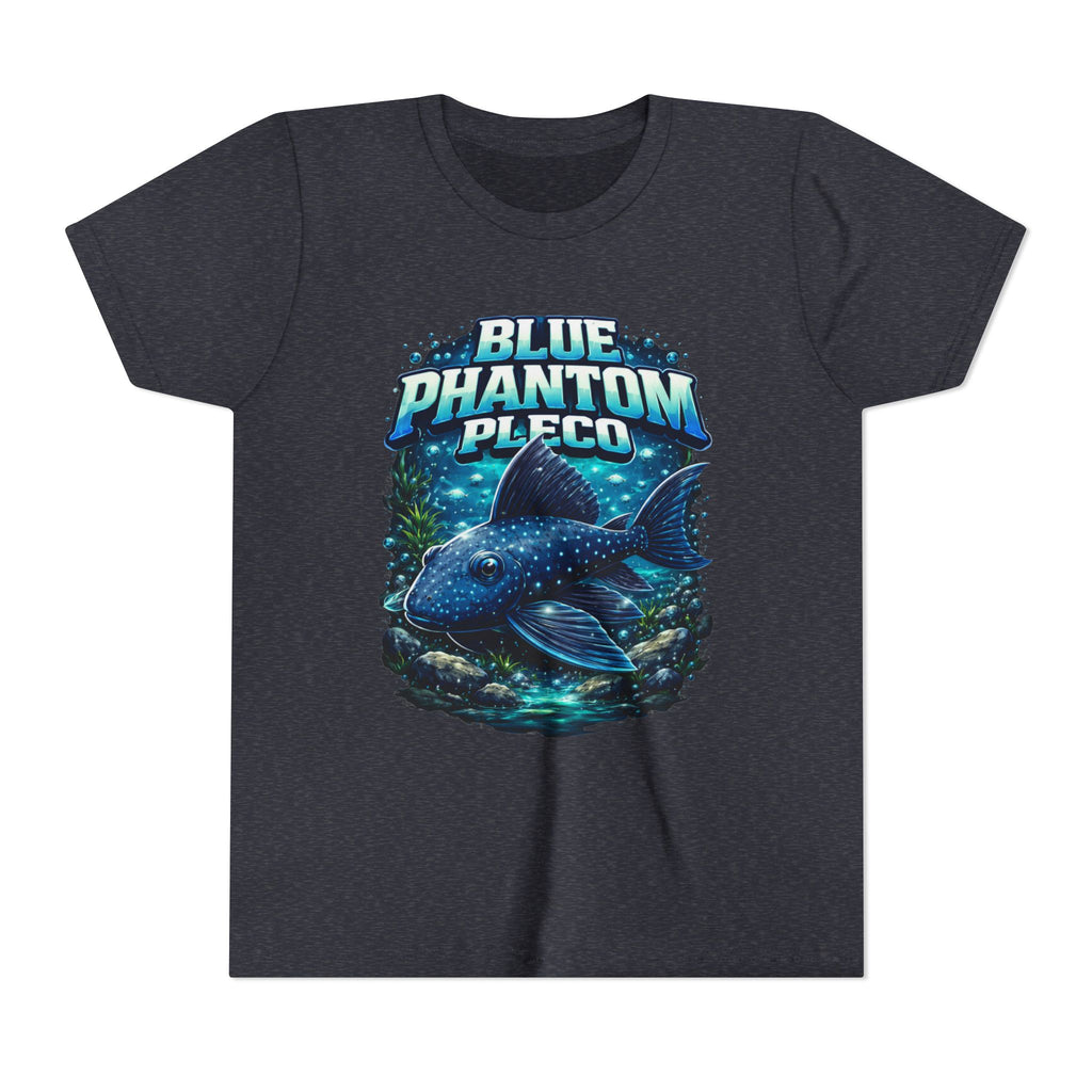 Blue Phantom Pleco Youth Tee – Kids Fish Aquarium T-Shirt