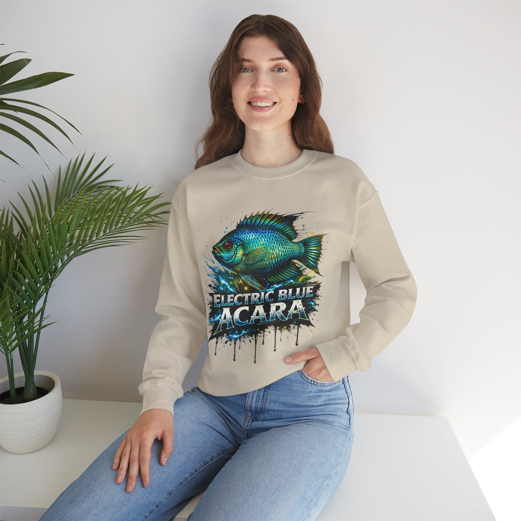 Electric Blue Acara – Heavy Blend™ Crewneck Sweatshirt
