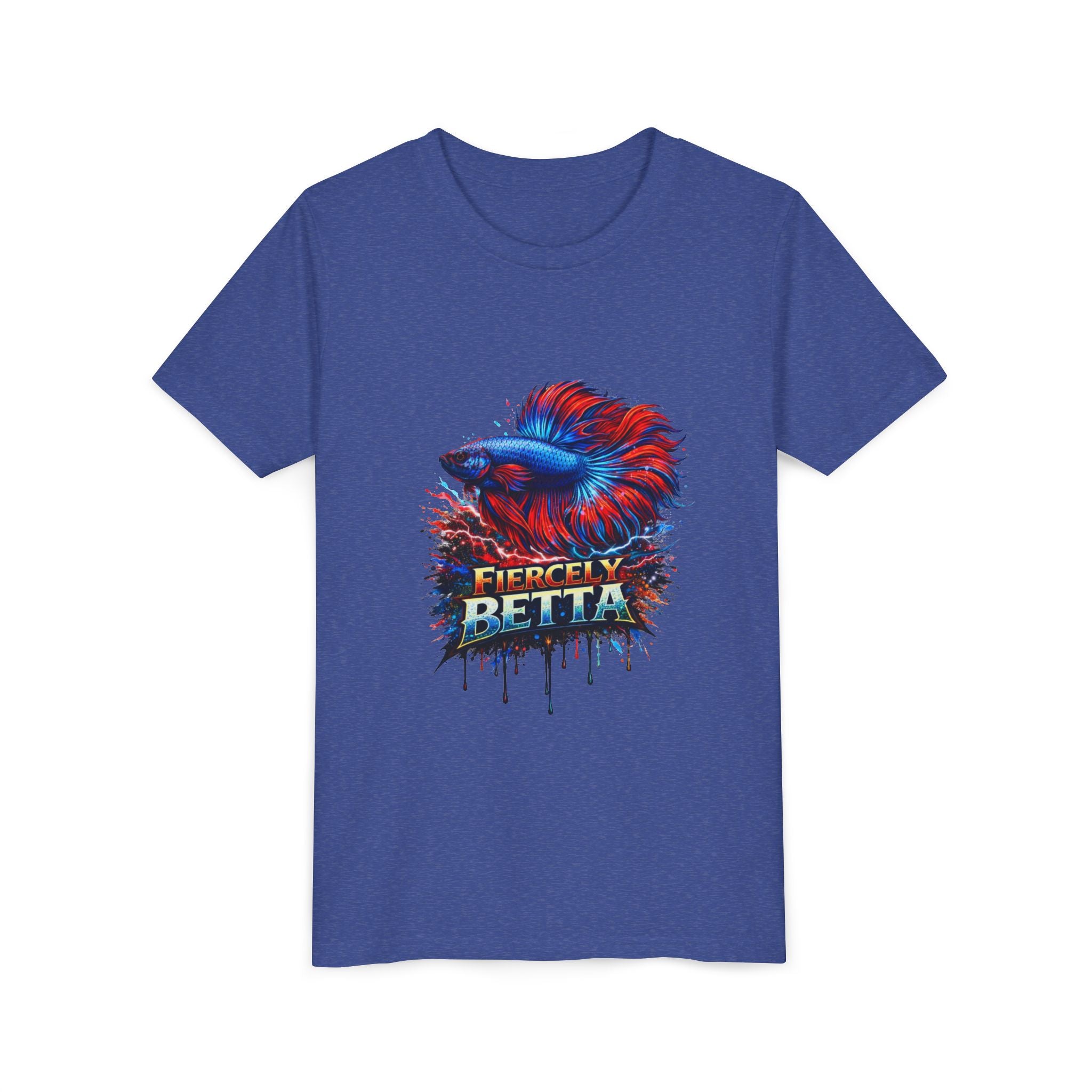 Fiercely Betta Youth Tee - Colorful Betta Fish Graphic Shirt