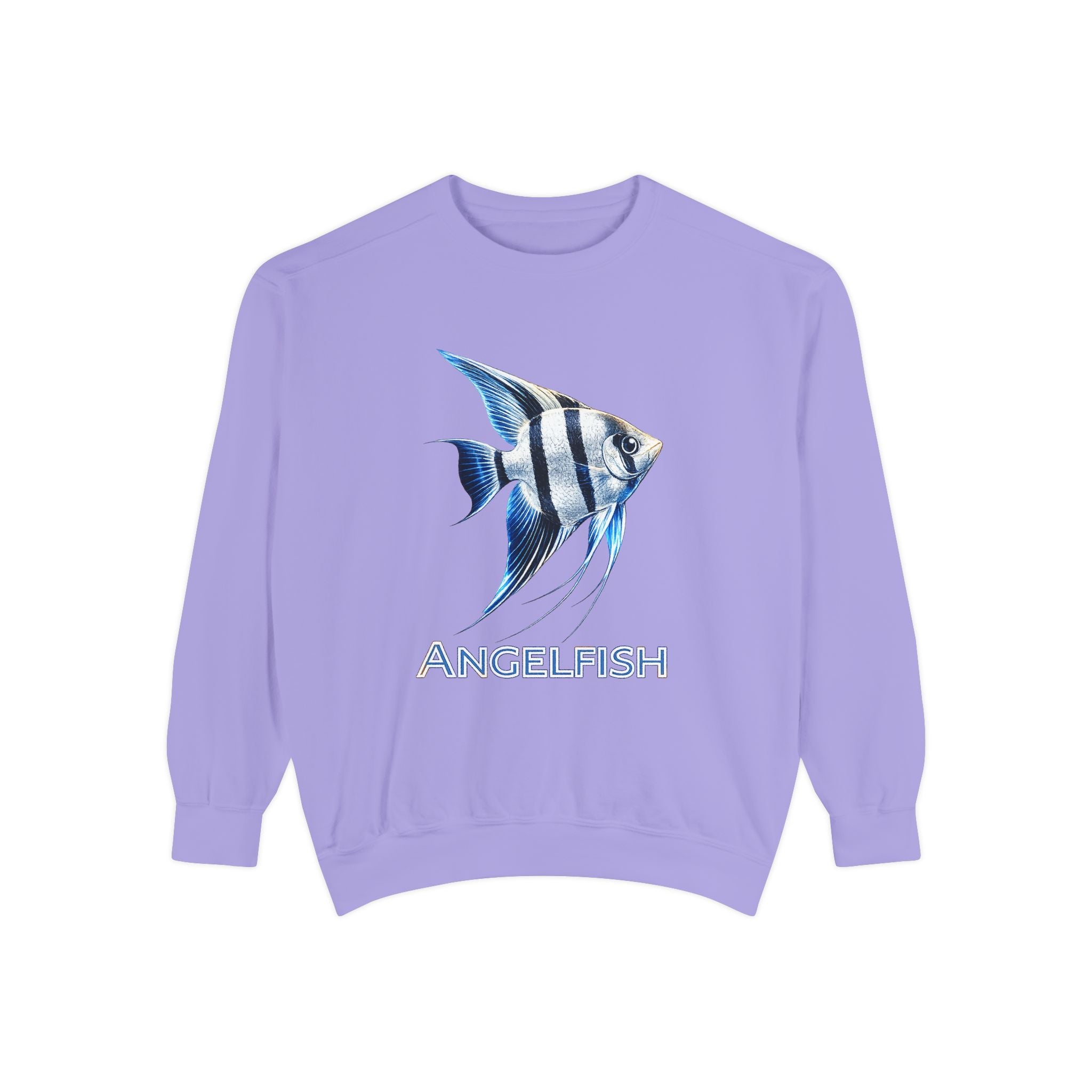 Angelfish Graphic Sweatshirt — Blue Tropical Fish Crewneck