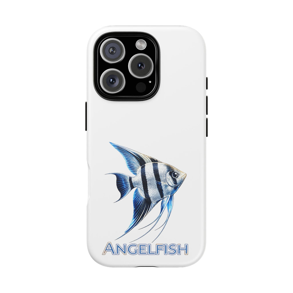 Angelfish Tough Phone Case – Durable Protective Case with Blue Tropical Fish Design