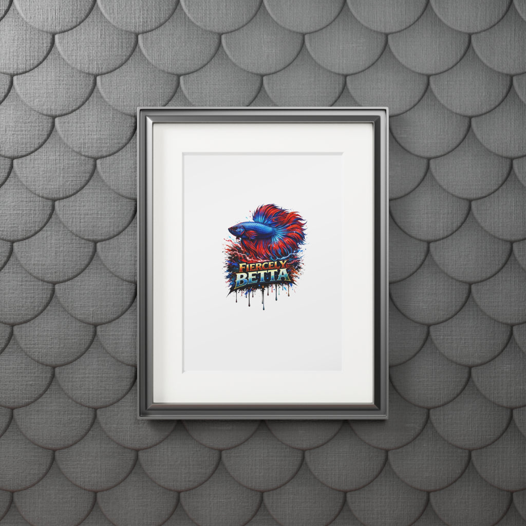 Fiercely Betta – Premium "Neon Flare" Mounted Fine Art Print