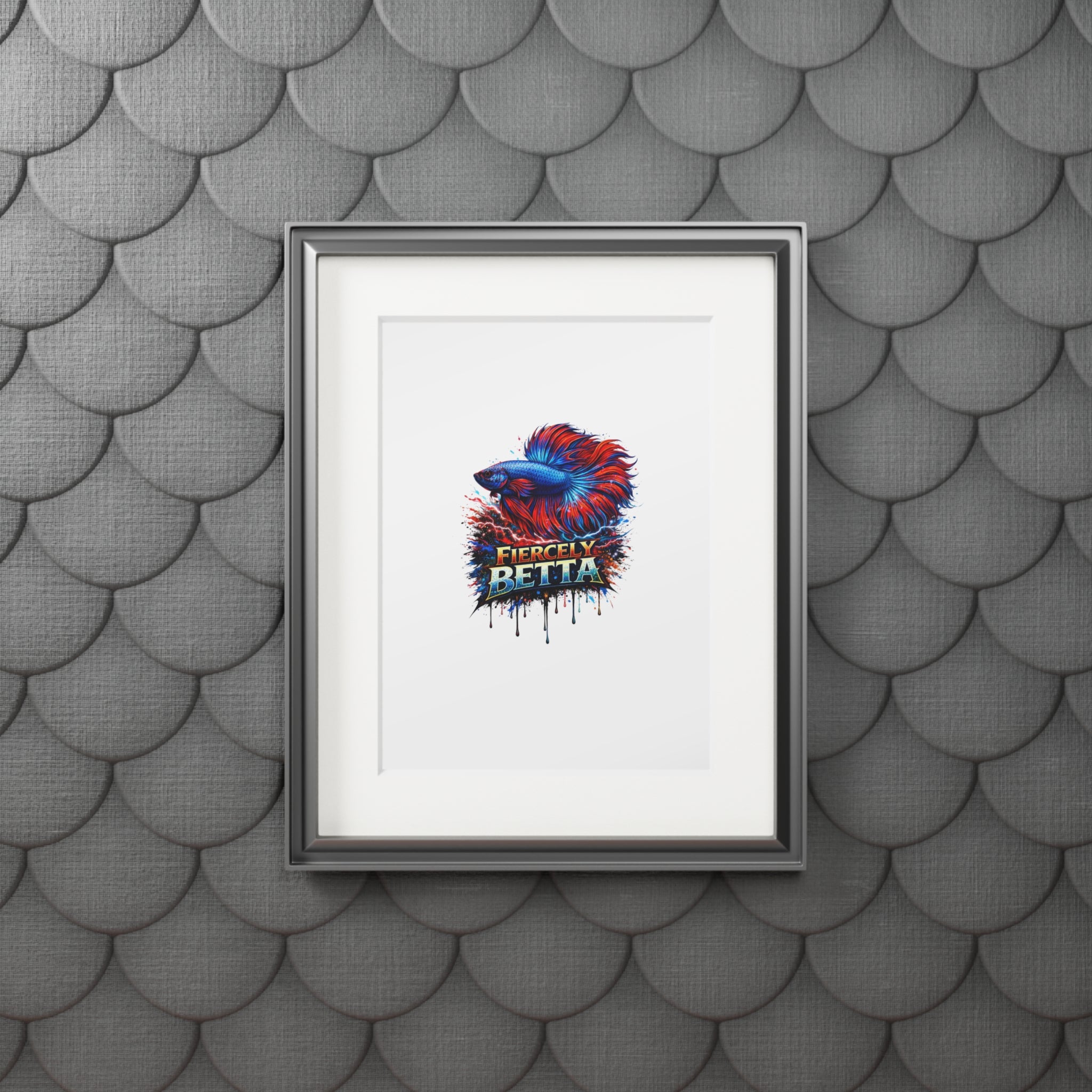 Fiercely Betta – Premium "Neon Flare" Mounted Fine Art Print