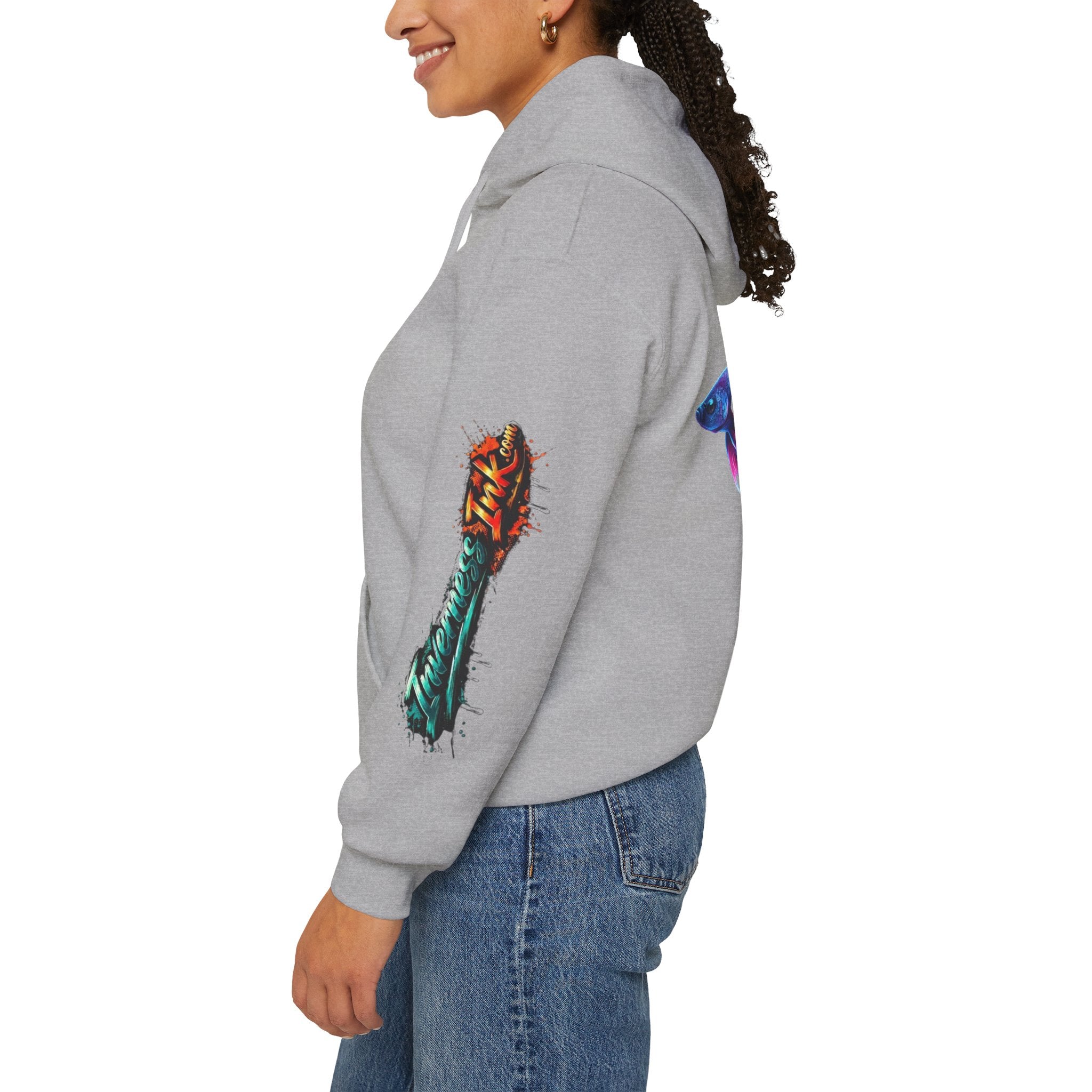 Electric Paint Betta — Artisan Series Hoodie — Inverness Ink Graphic Pullover