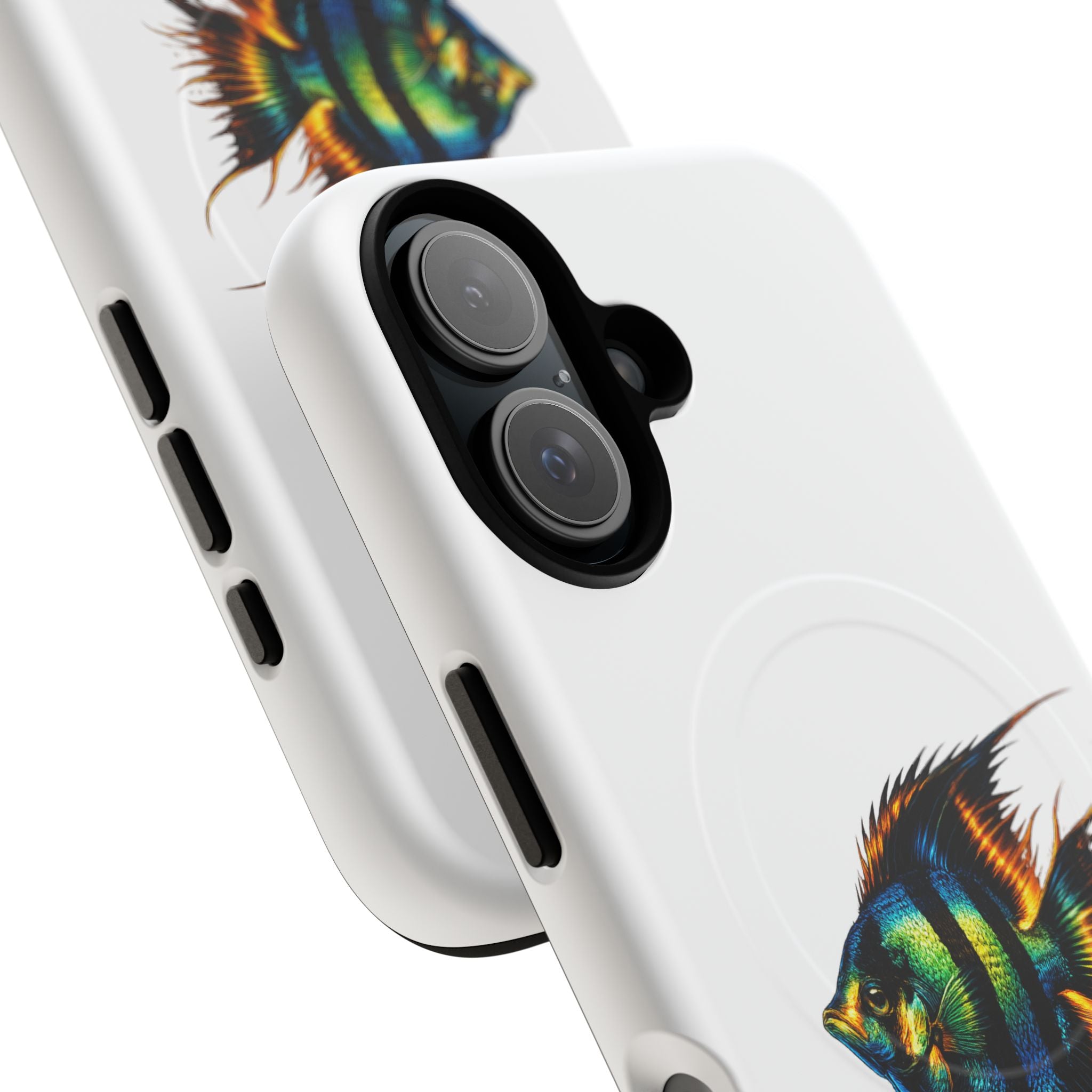 Angelfish Art Tough Magnetic Phone Case — Colorful Aquarium Fish iPhone Cover