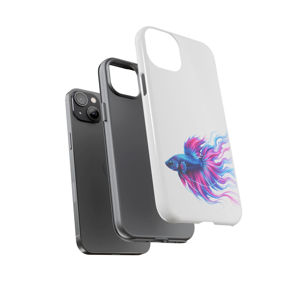 Betta Fish Tough Phone Case — Colorful Watercolor Fish Protective Cover