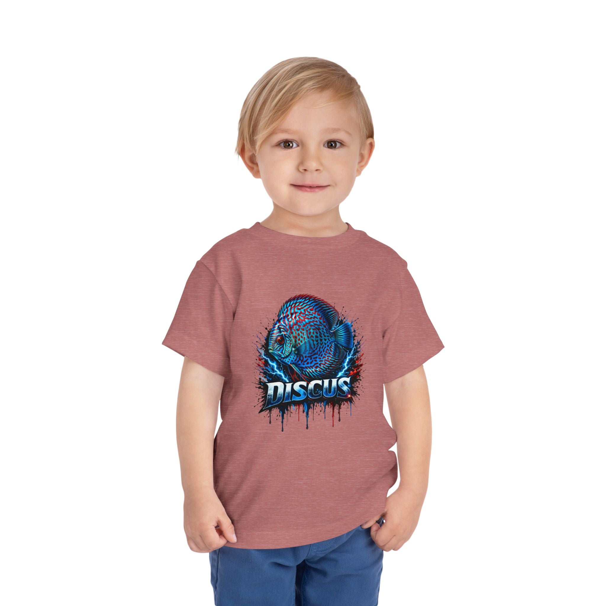 Toddler Tee - Colorful Discus Fish Graphic "Discus"