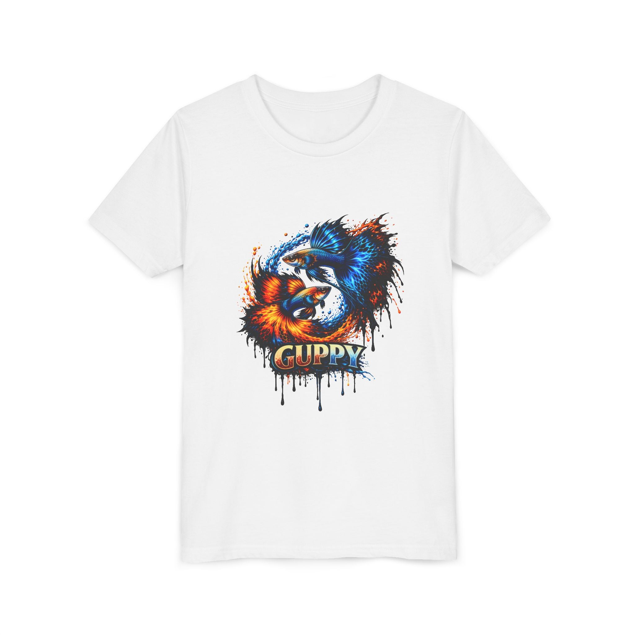 Fire & Ice Guppy – Youth "Neon Flare" Premium Tee