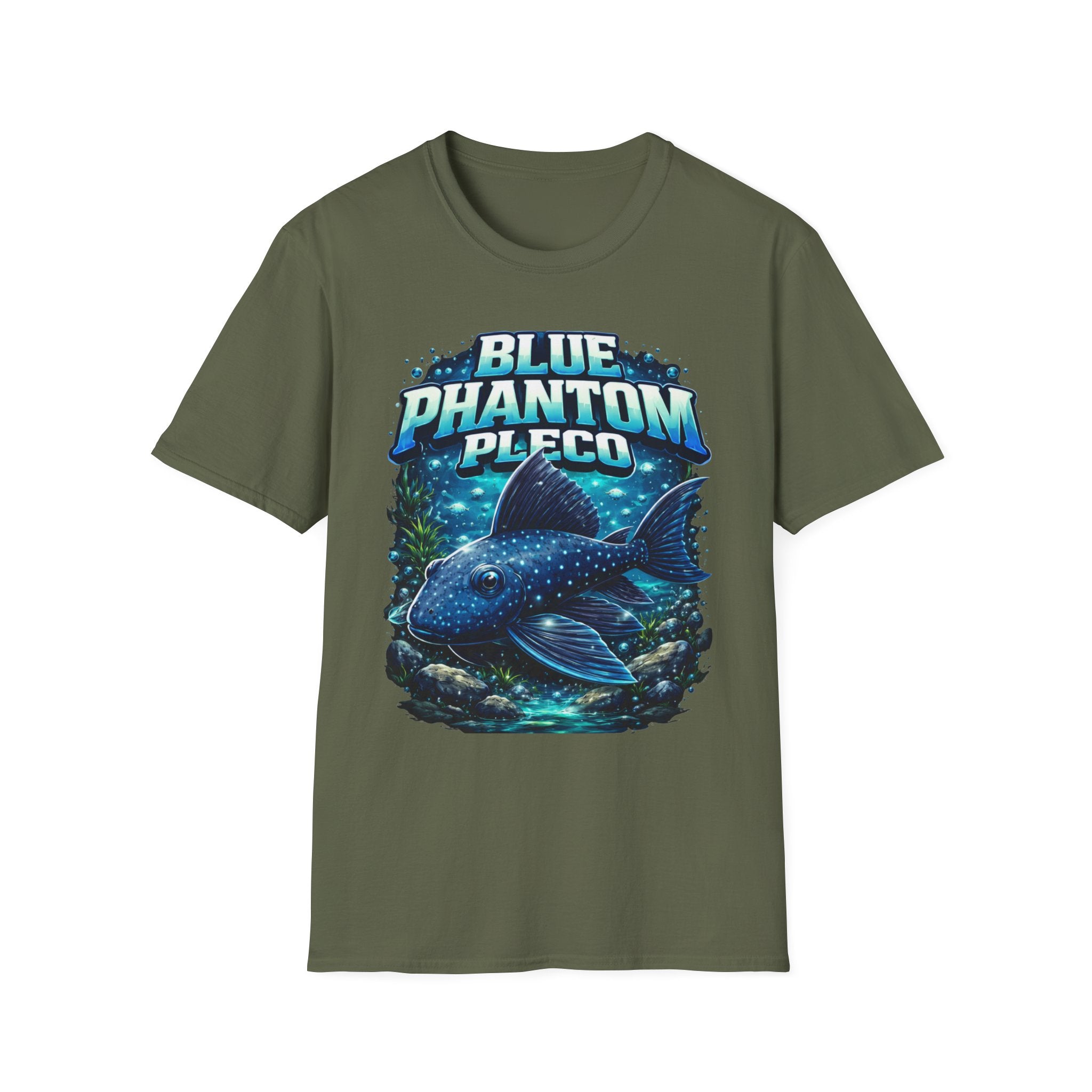 Blue Phantom Pleco T-Shirt — Graphic Aquarium Fish Tee