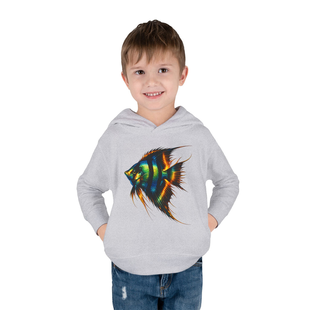 Toddler Hoodie with Colorful Angelfish Graphic