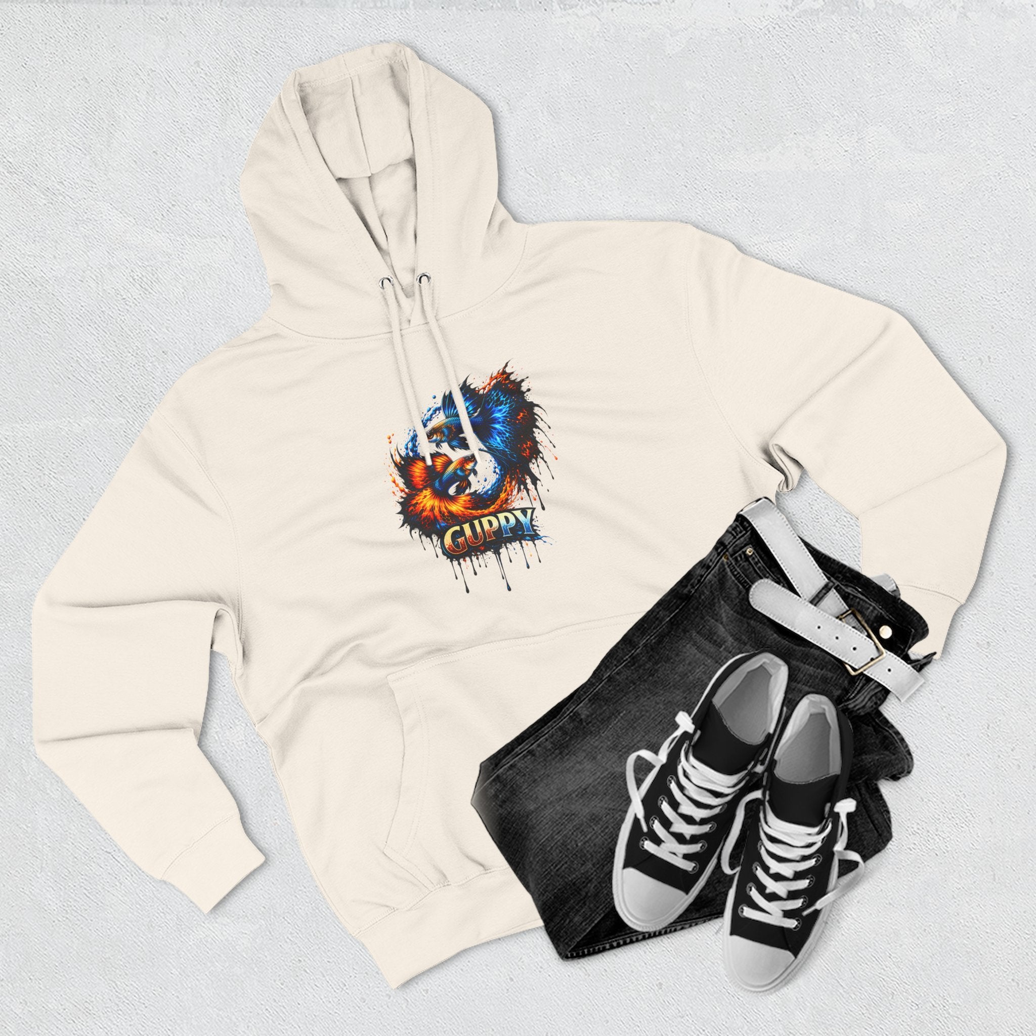 Fire & Ice Guppy – Premium Three-Panel Fleece Hoodie