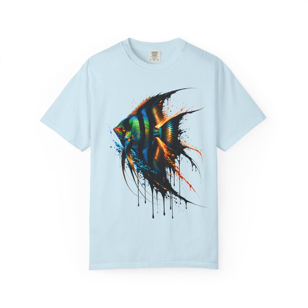 Vibrant Drip Angelfish Graphic Tee