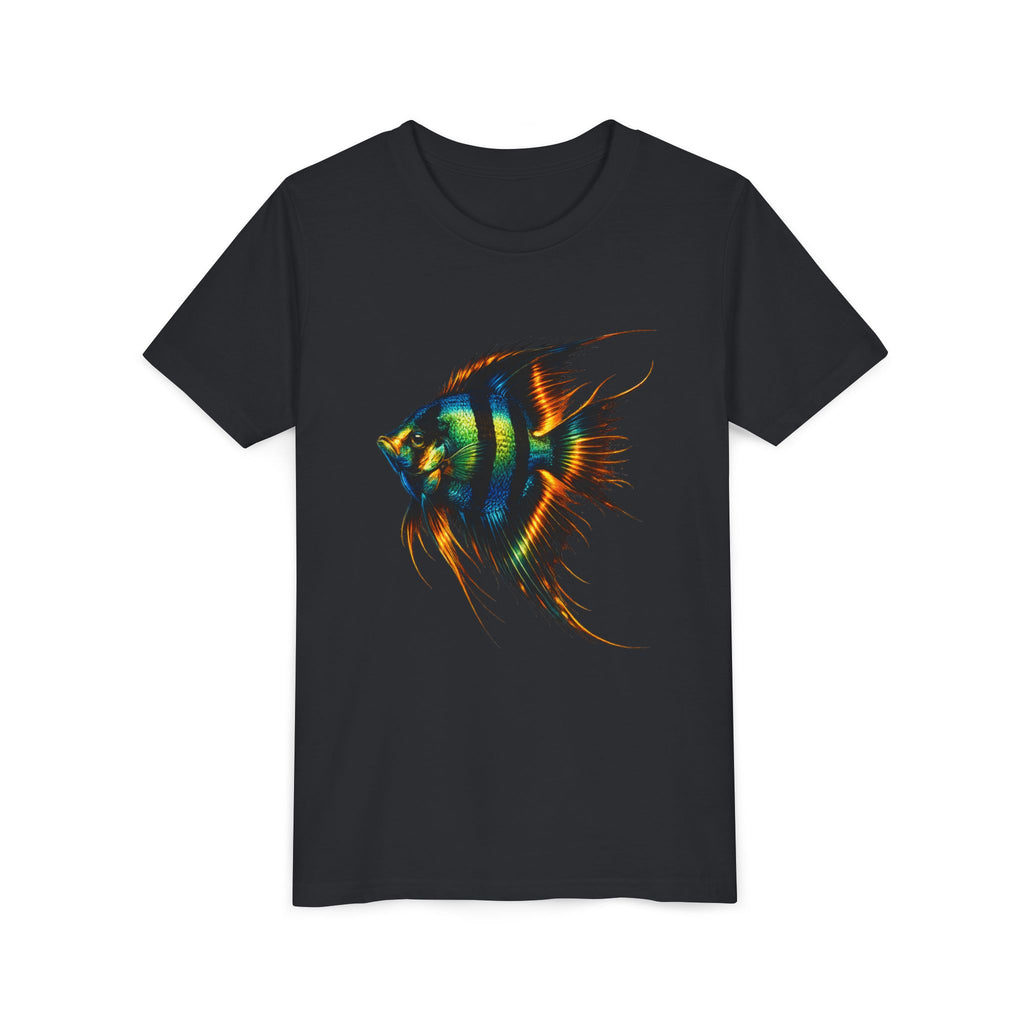 Angelfish Youth Tee – Colorful Aquarium Fish Graphic Shirt for Kids