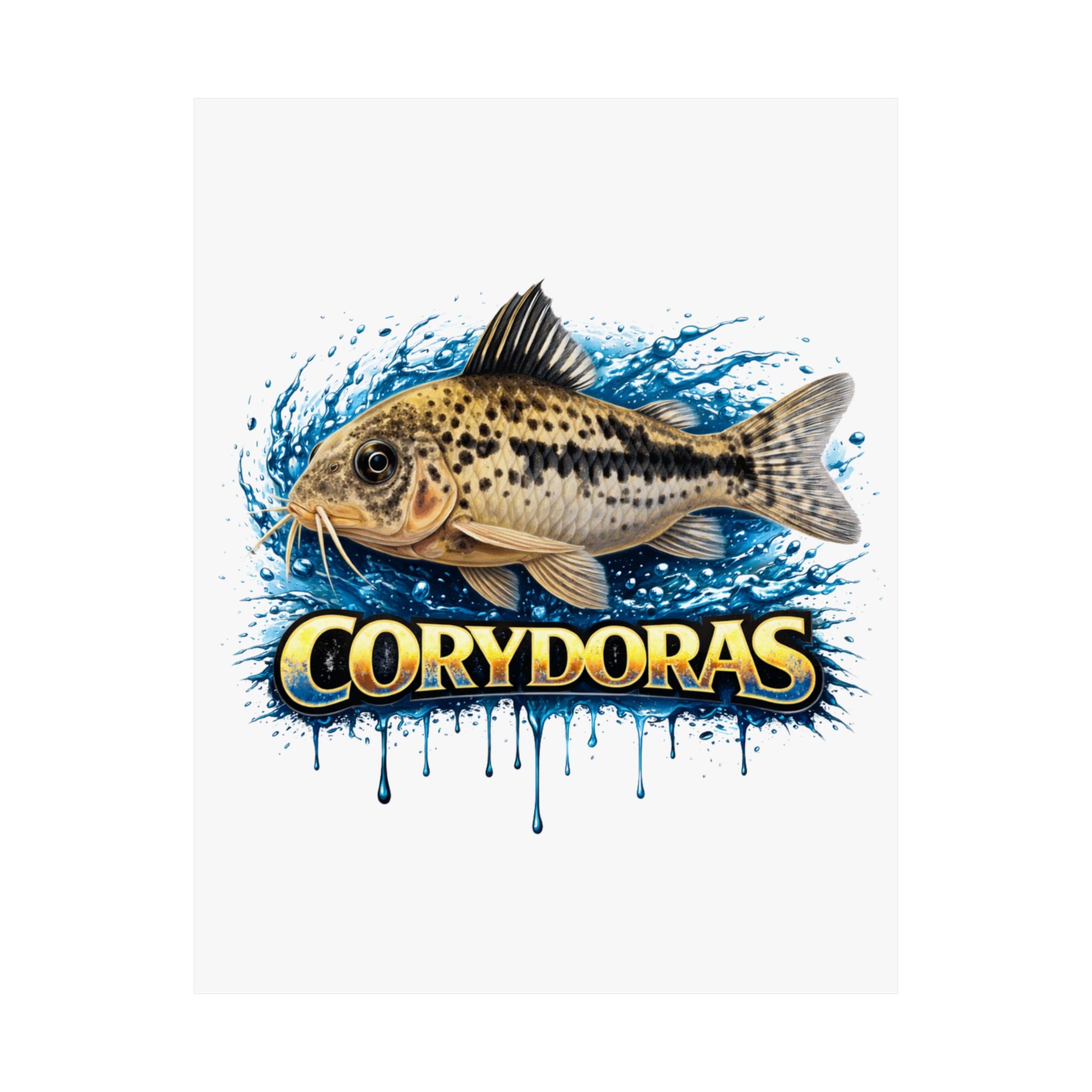 Corydoras Fish Matte Poster — Aquarium Lover Wall Art
