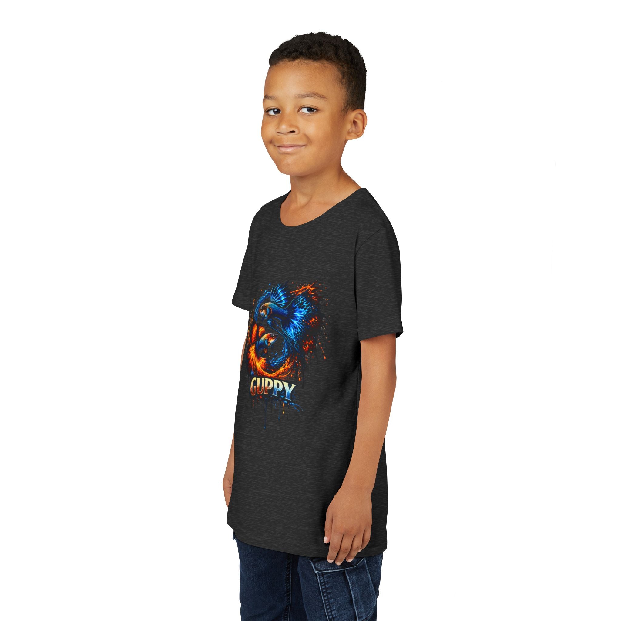 Fire & Ice Guppy – Youth "Neon Flare" Premium Tee