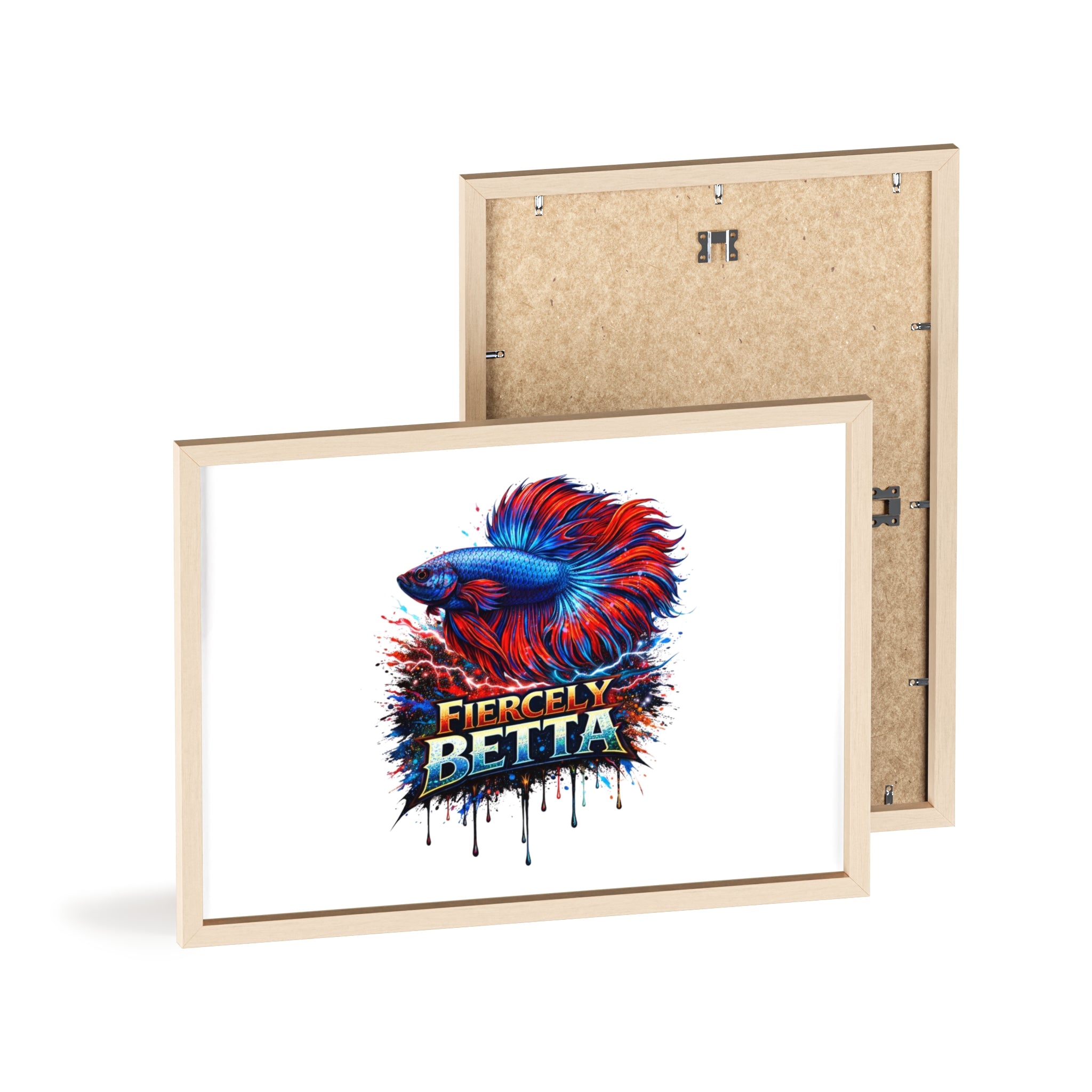 Fiercely Betta Framed Poster — Colorful Betta Fish Wall Art