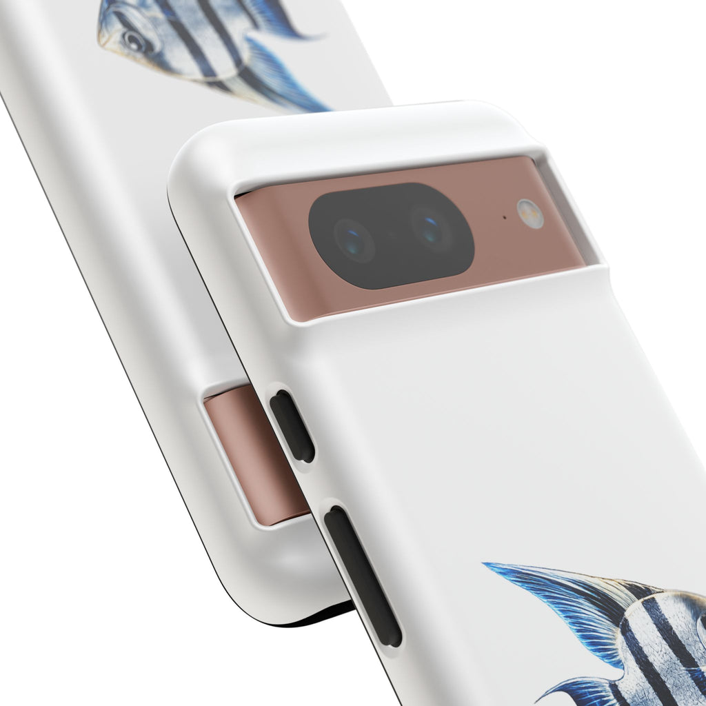 Angelfish Tough Phone Case – Durable Protective Case with Blue Tropical Fish Design