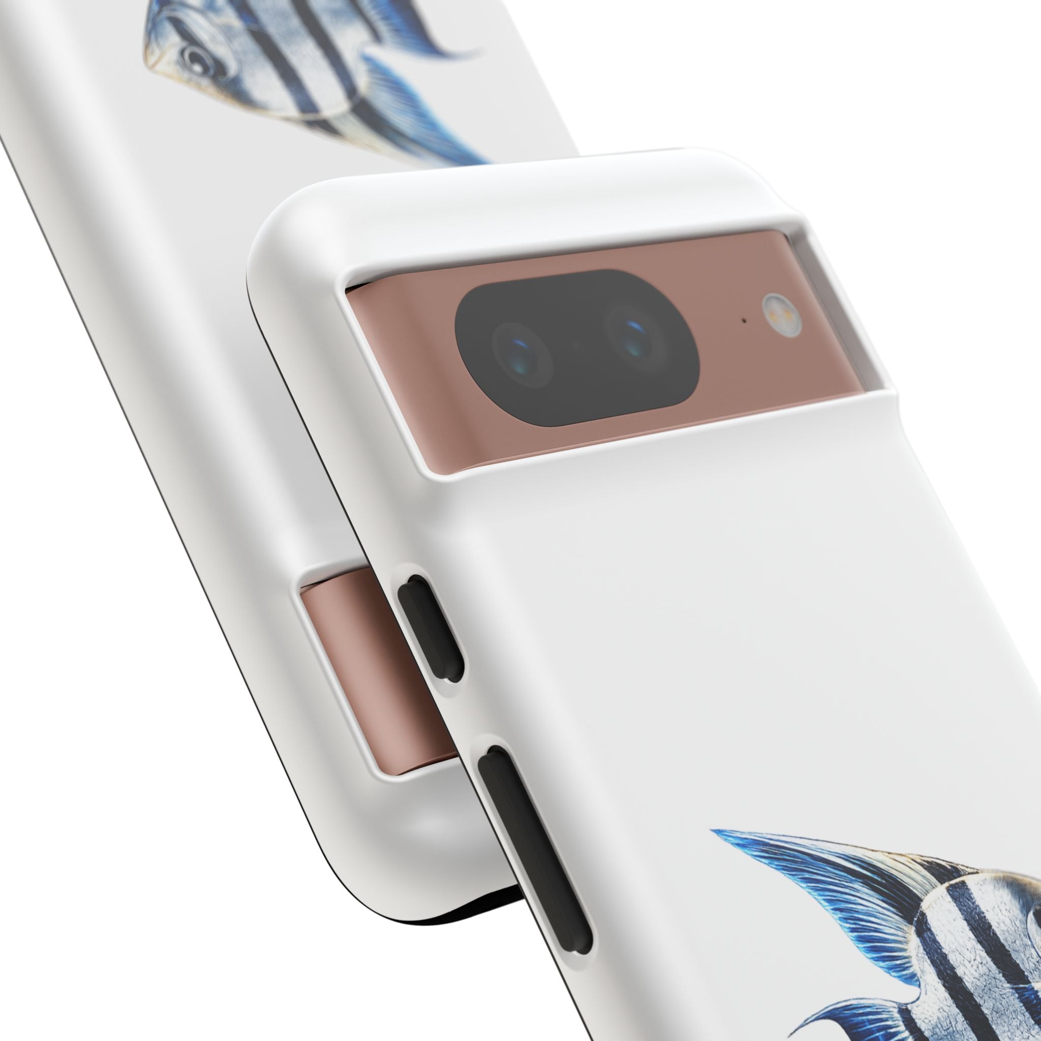 Angelfish Tough Phone Case – Durable Protective Case with Blue Tropical Fish Design