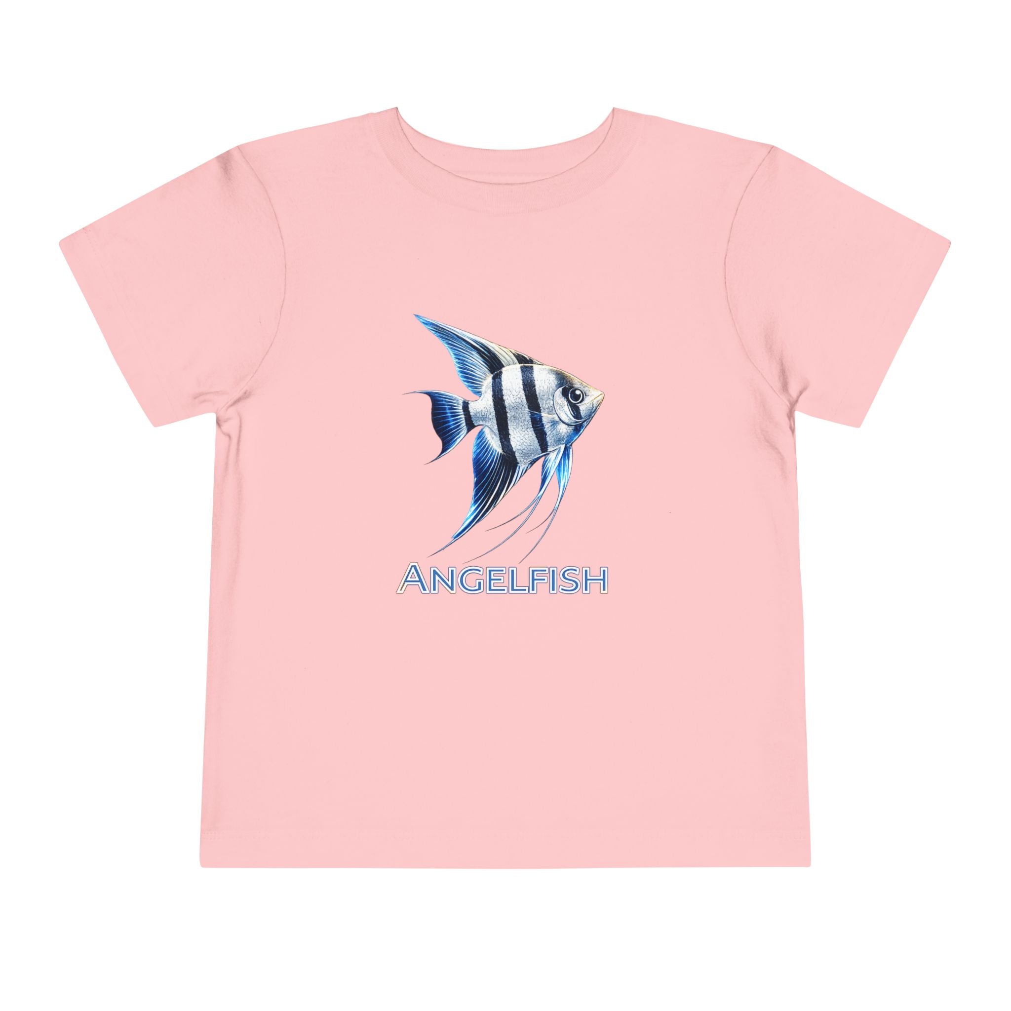Angelfish Toddler Tee – Blue Aquarium Fish Graphic Shirt