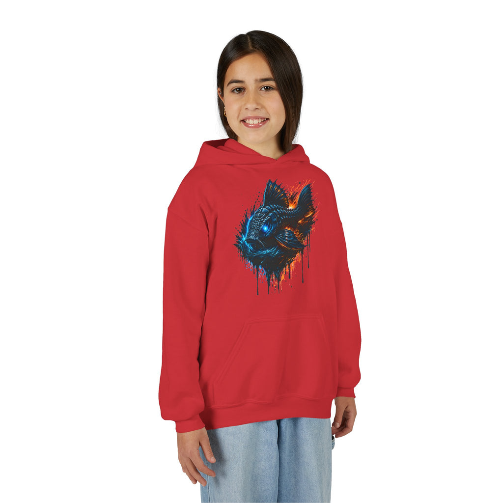 Armored Pleco L-185 – Youth Premium Hooded Sweatshirt