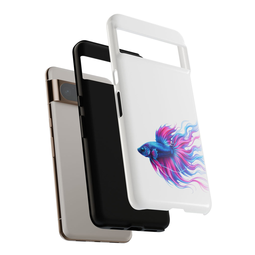 Betta Fish Tough Phone Case — Colorful Watercolor Fish Protective Cover