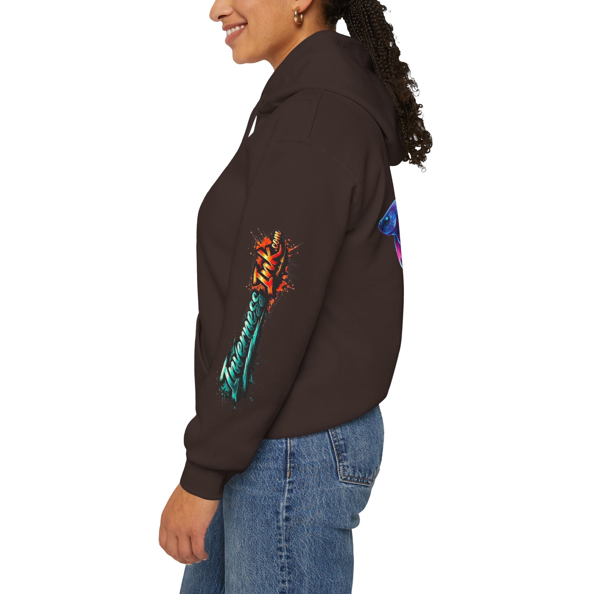 Electric Paint Betta — Artisan Series Hoodie — Inverness Ink Graphic Pullover