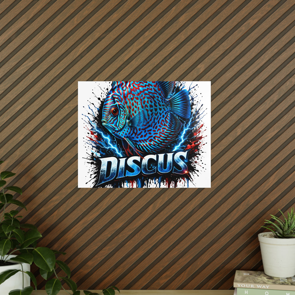 Discus Fish Photopaper Poster – Vibrant Aquarium Wall Art