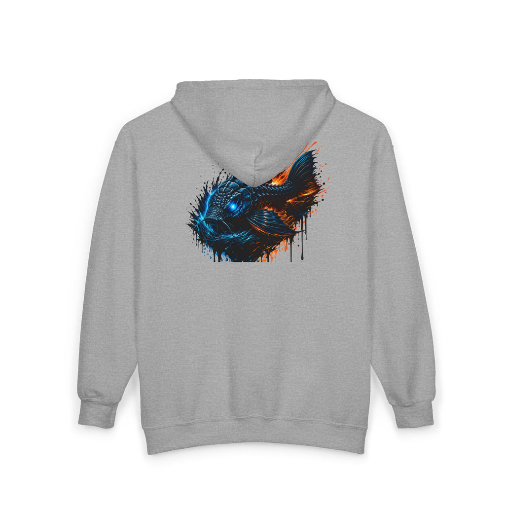 Armored Pleco – Premium Full-Zip "Deep Glow" Hoodie Art Back Print