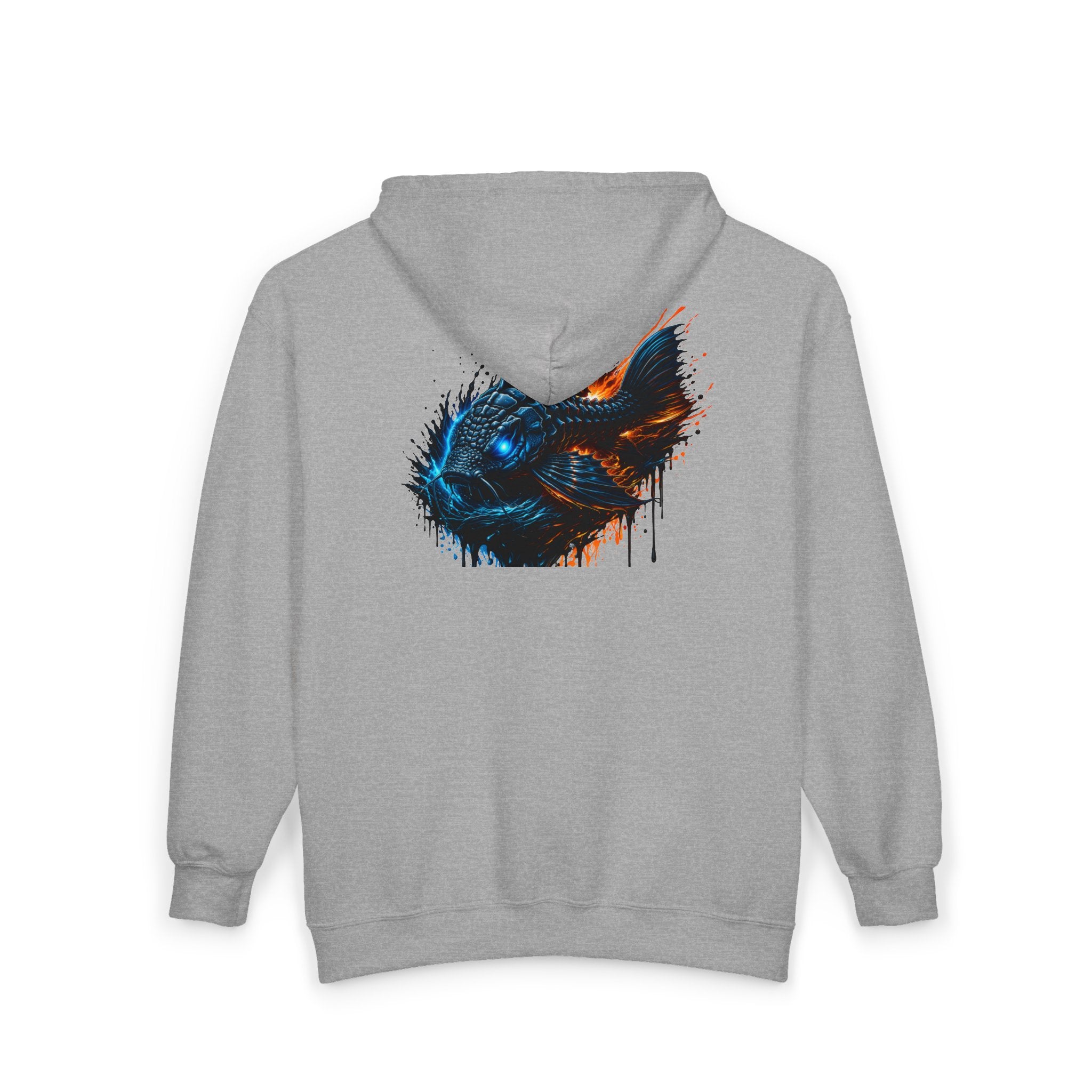 Armored Pleco – Premium Full-Zip "Deep Glow" Hoodie Art Back Print