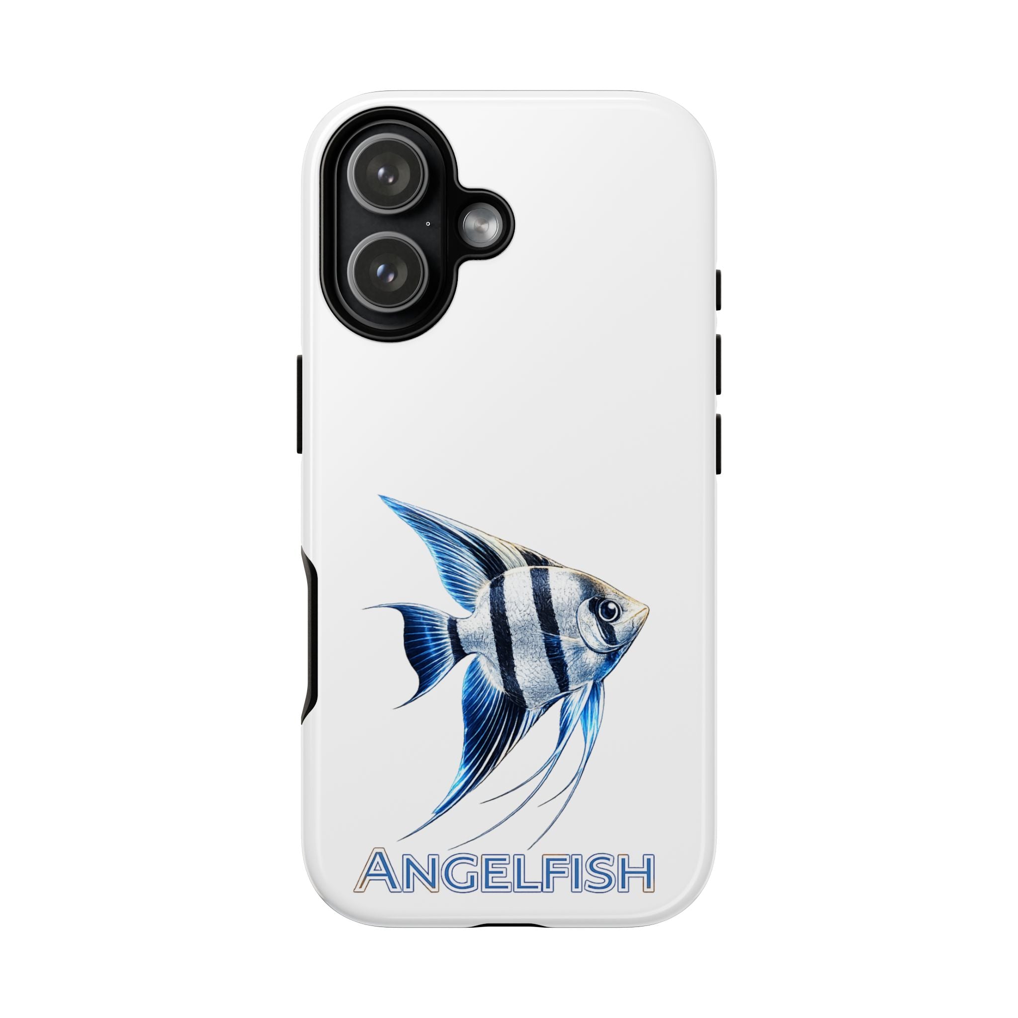Angelfish Tough Phone Case – Durable Protective Case with Blue Tropical Fish Design