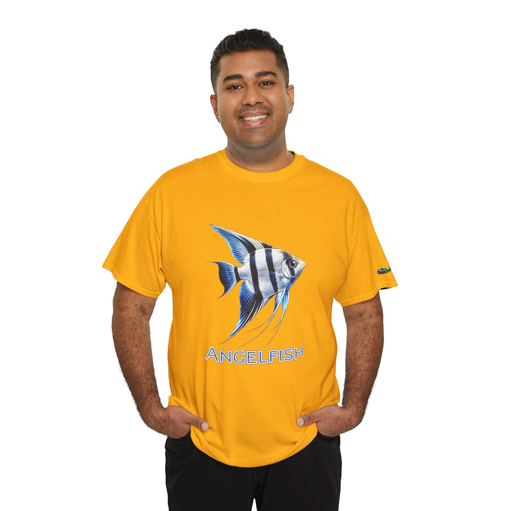 Angelfish Graphic Tee — Blue Tropical Fish Shirt