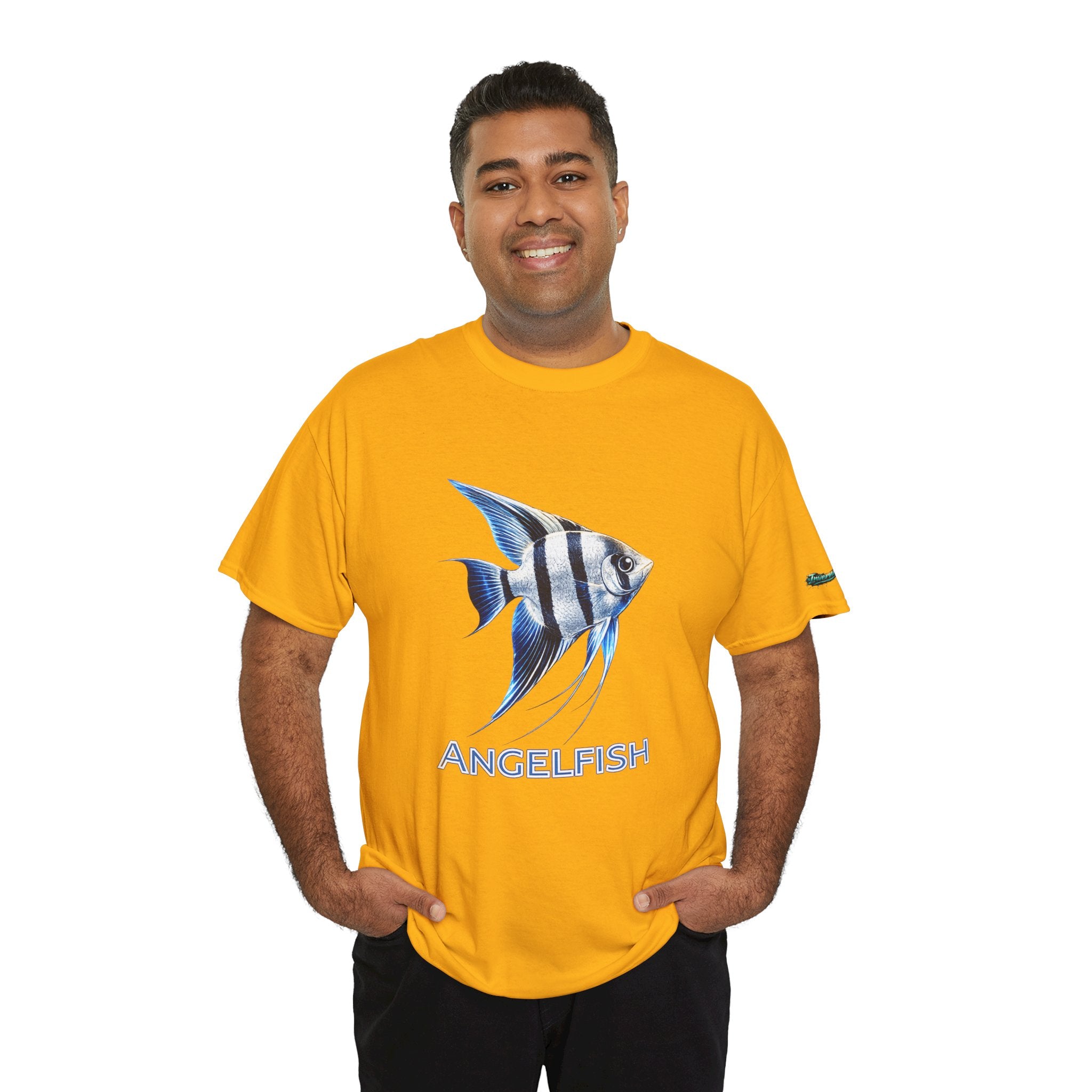 Angelfish Graphic Tee — Blue Tropical Fish Shirt