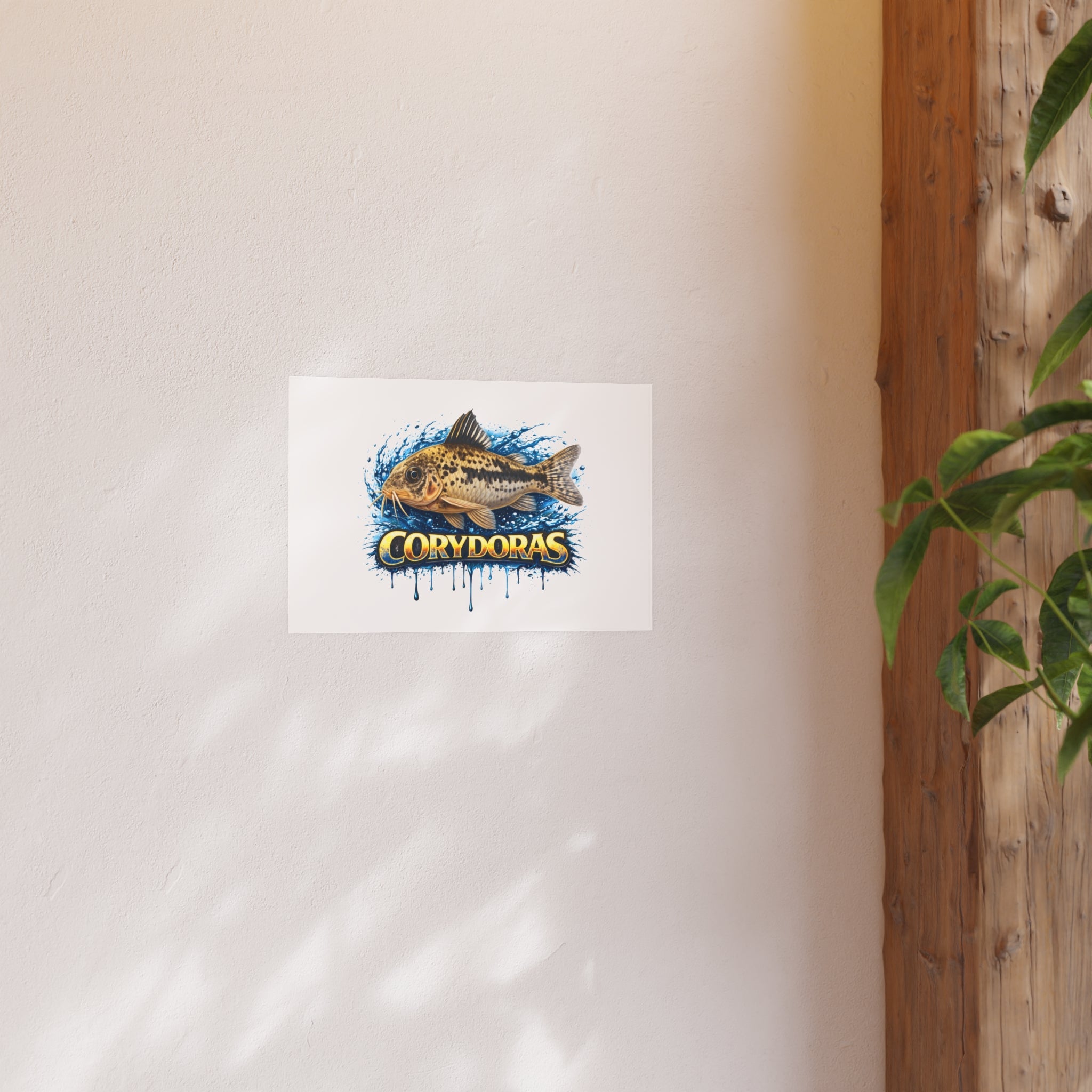 Corydoras Fish Poster — Decorative Aquarium Art Print (Satin/Matte)