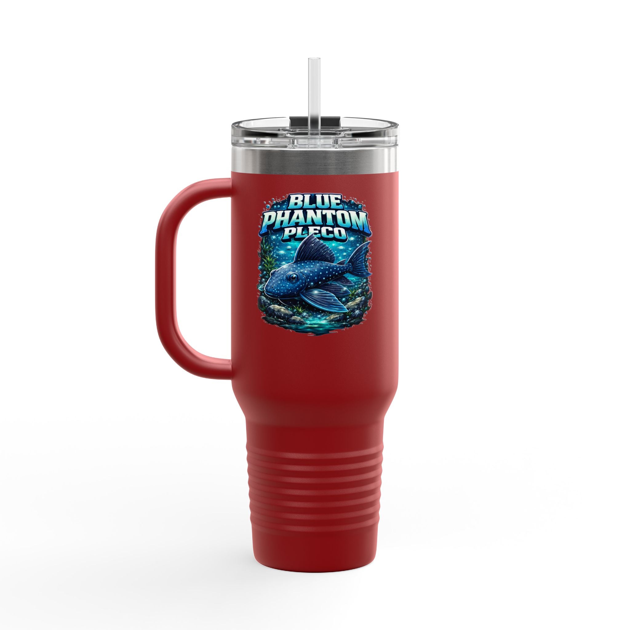 Blue Phantom Pleco L-128 – 40oz Premium Insulated Travel Mug, 40oz