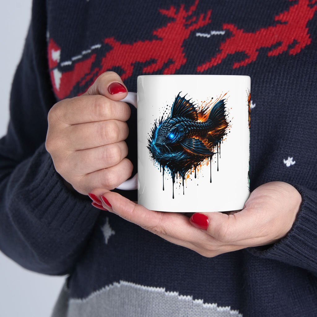 Armored Pleco – Premium "Deep Glow" Ceramic Mug Coffee Cup (11oz/15oz)