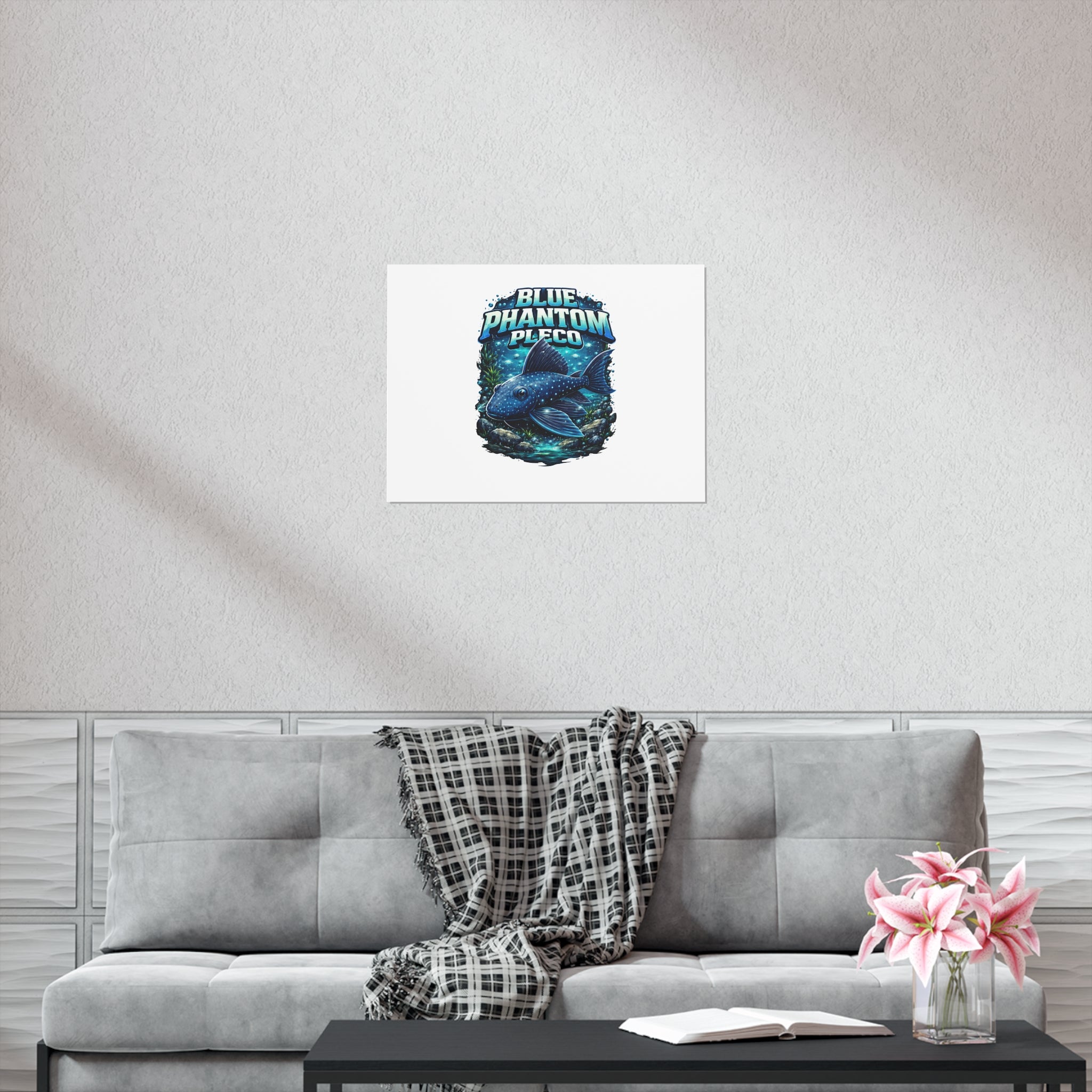 Blue Phantom Pleco L-128 – Premium Uncoated Matte Poster
