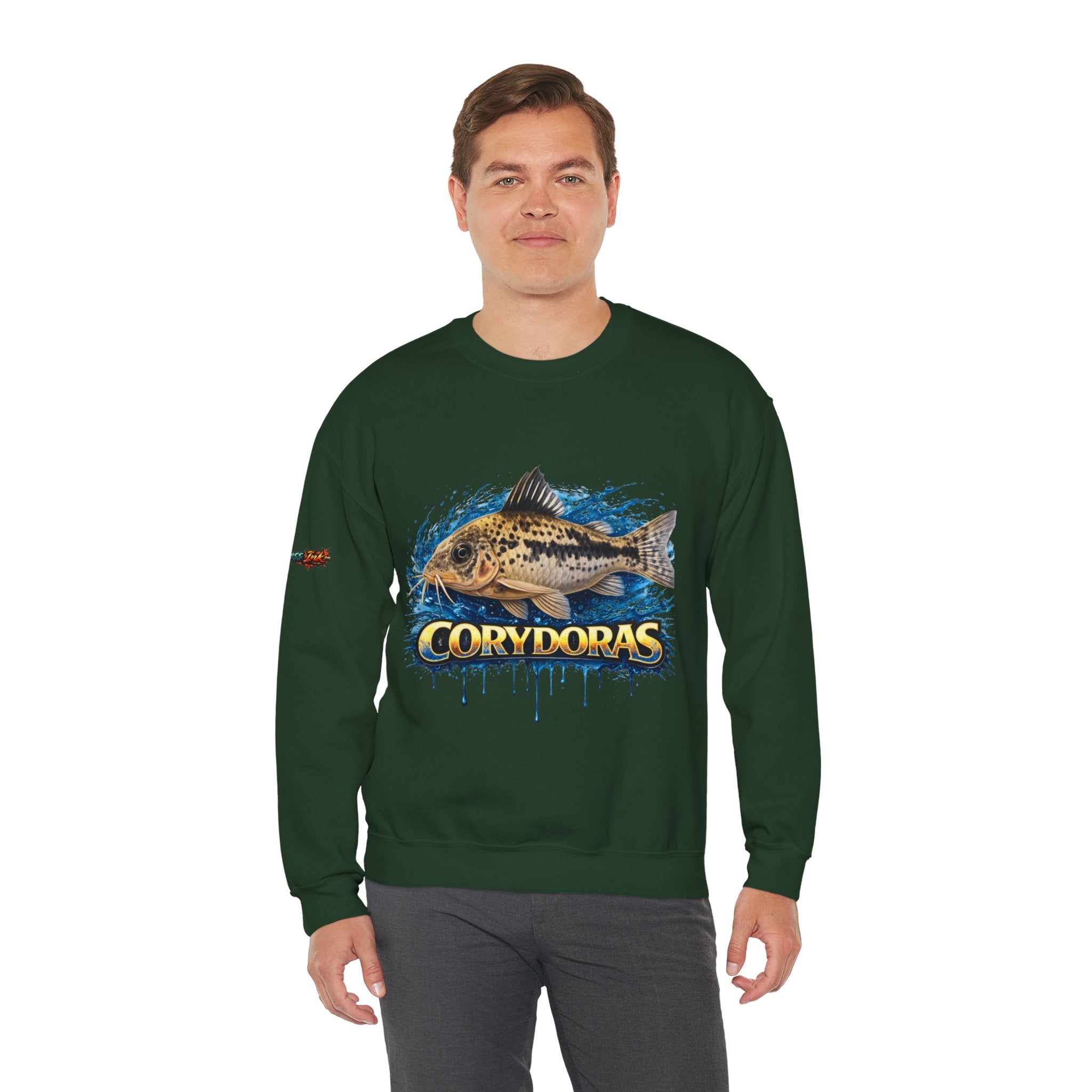Peppered Corydoras Fish Crewneck Sweatshirt – Aquatic Aquarium Lover Tee