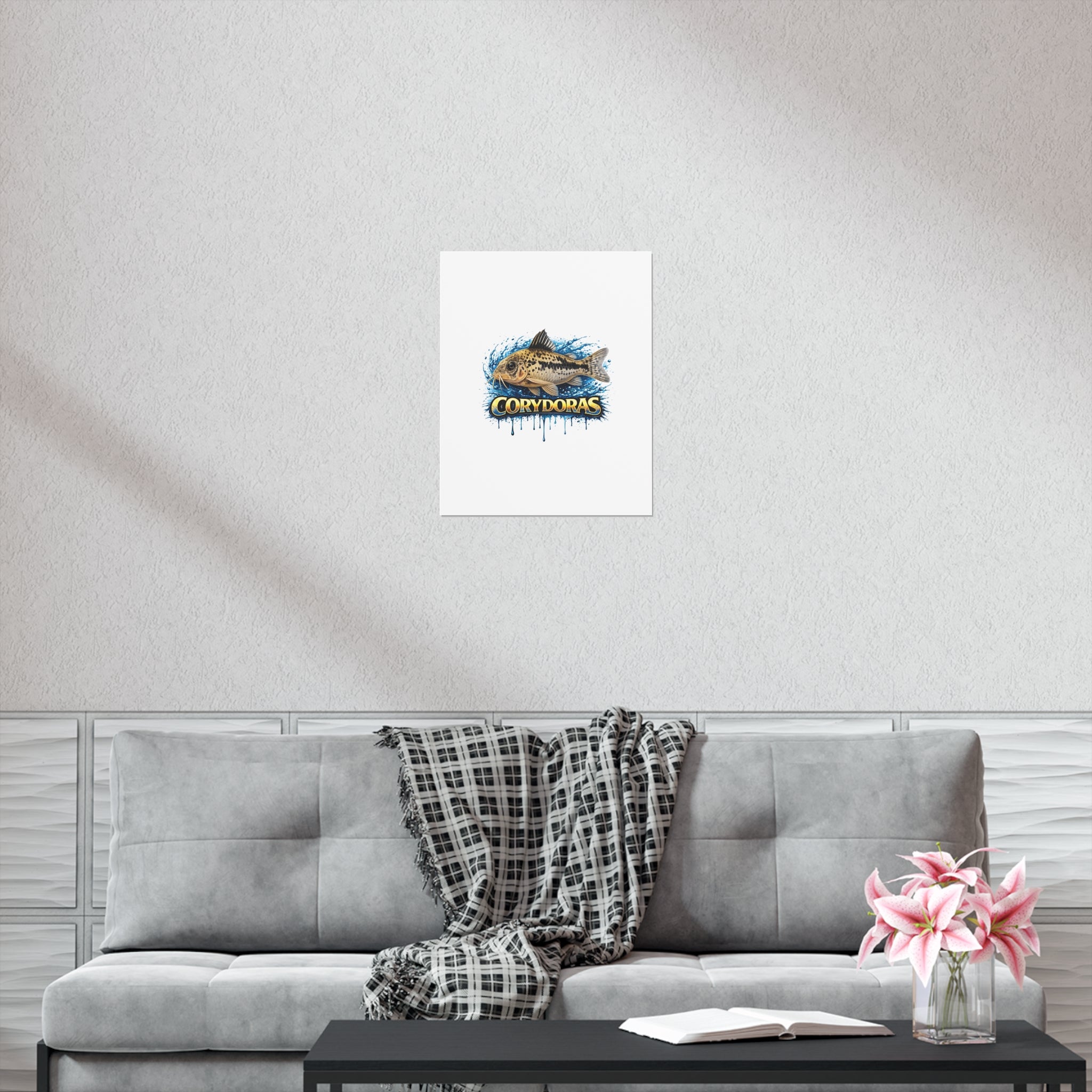 Corydoras Fish Poster — Freshwater Aquarium Art Print