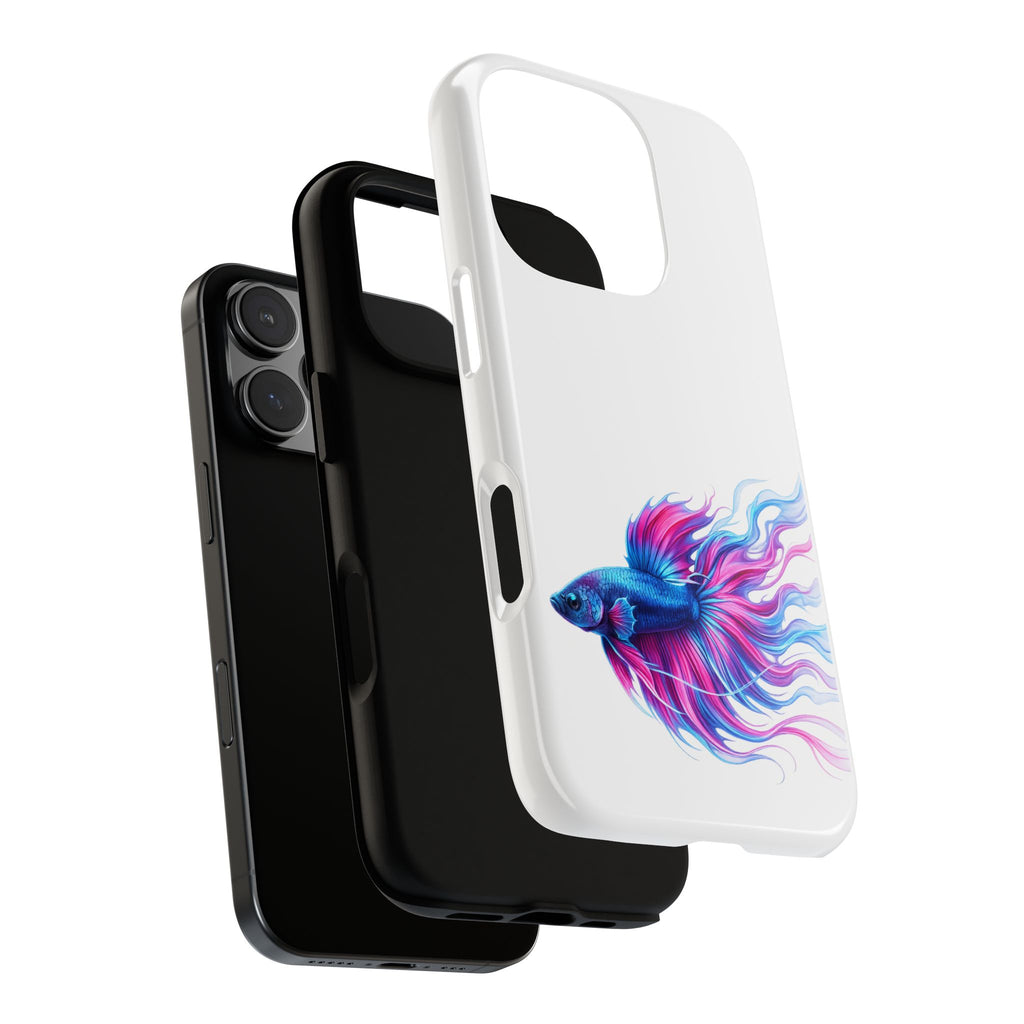 Betta Fish Tough Phone Case — Colorful Watercolor Fish Protective Cover