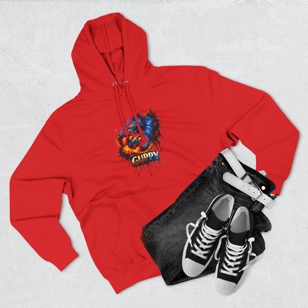 Fire & Ice Guppy – Premium Three-Panel Fleece Hoodie