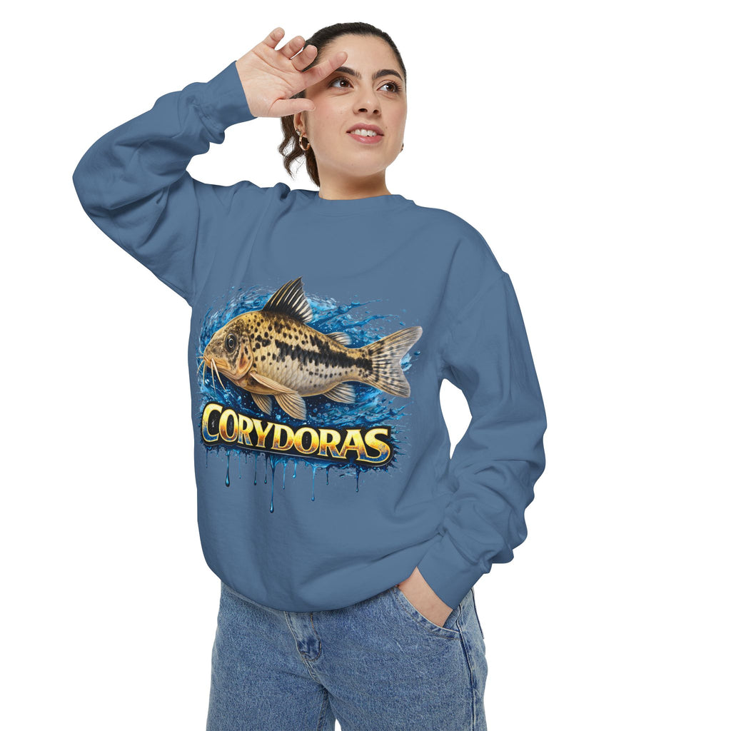 Corydoras Fish Sweatshirt — Aquatic Aquarium Catfish Graphic Crewneck
