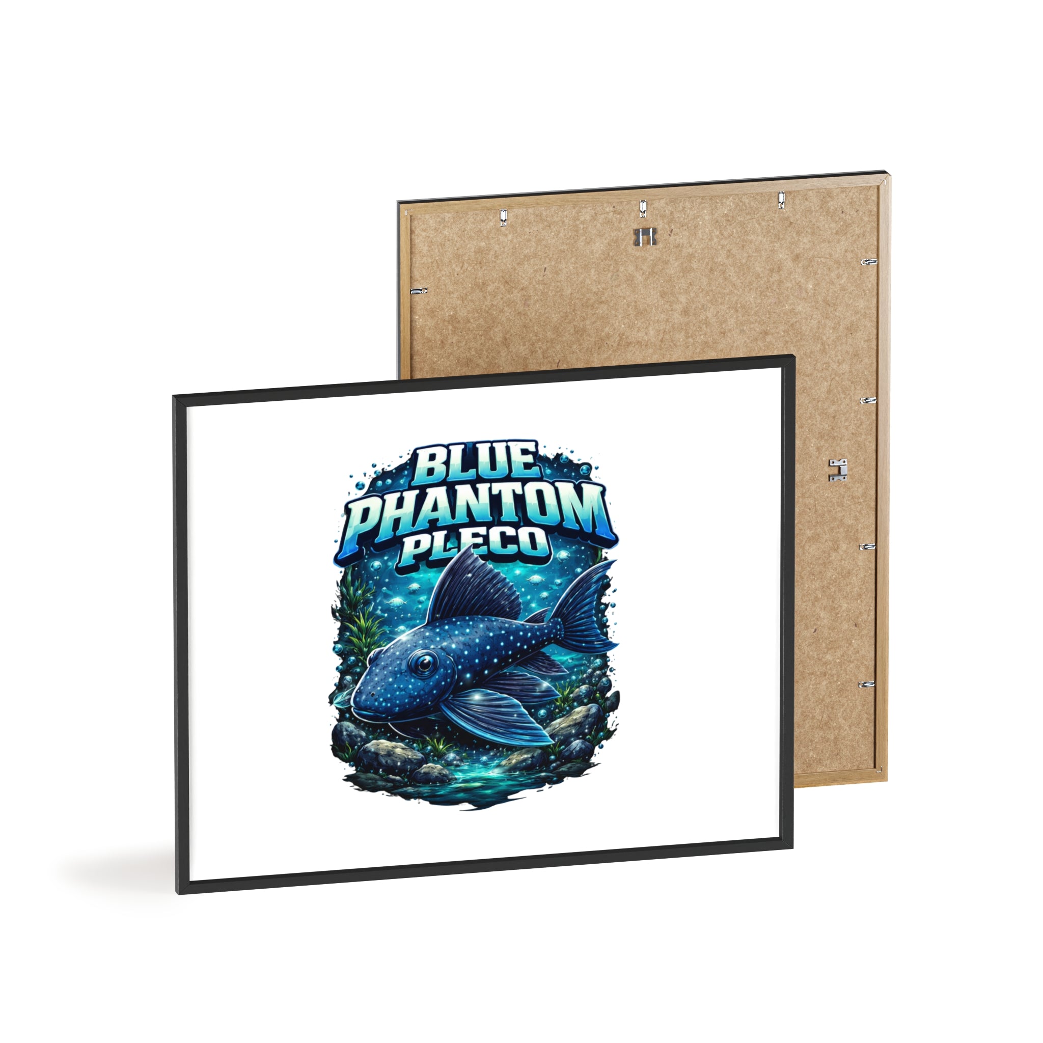 Blue Phantom Pleco Poster — Framed Aquarium Fish Wall Art