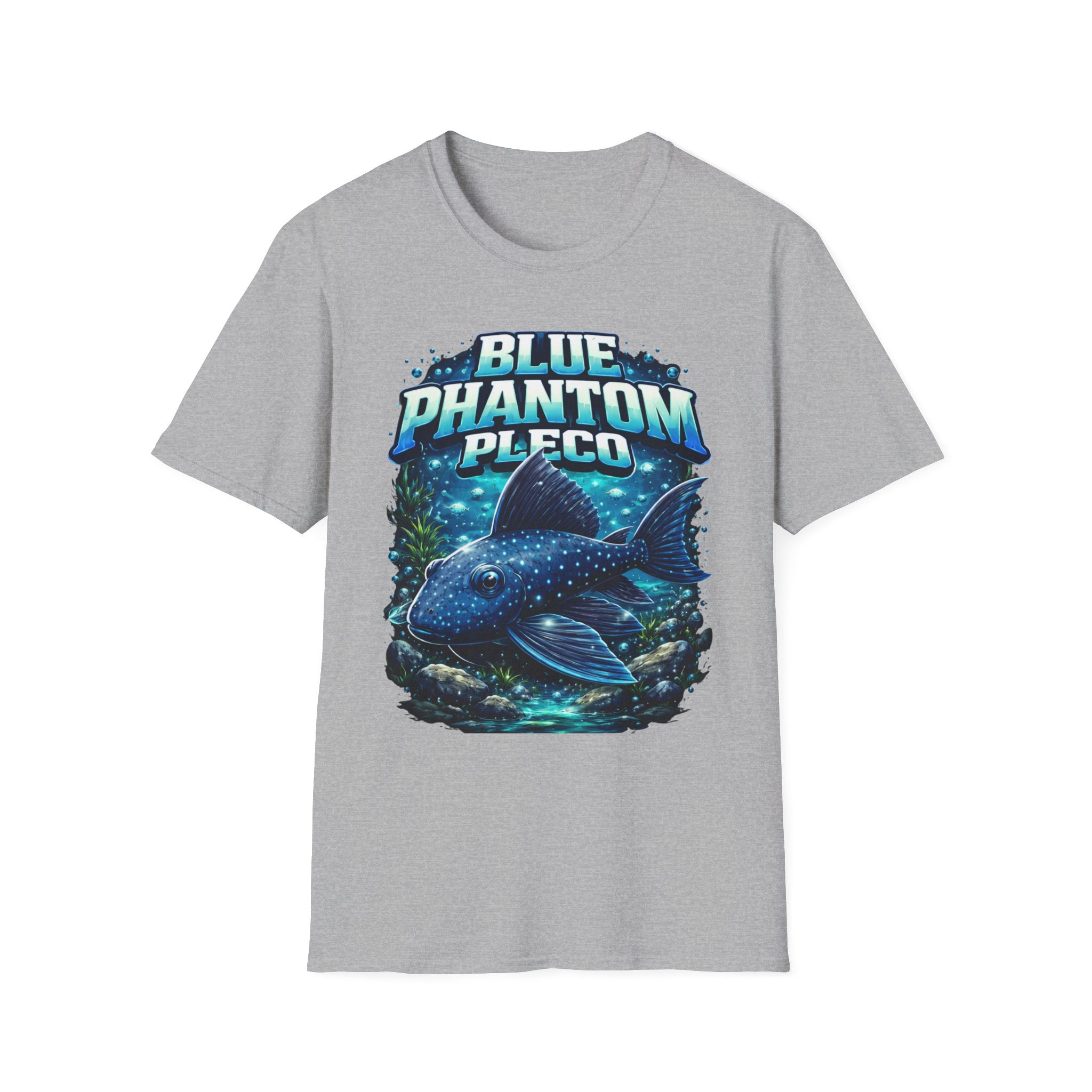 Blue Phantom Pleco T-Shirt — Graphic Aquarium Fish Tee
